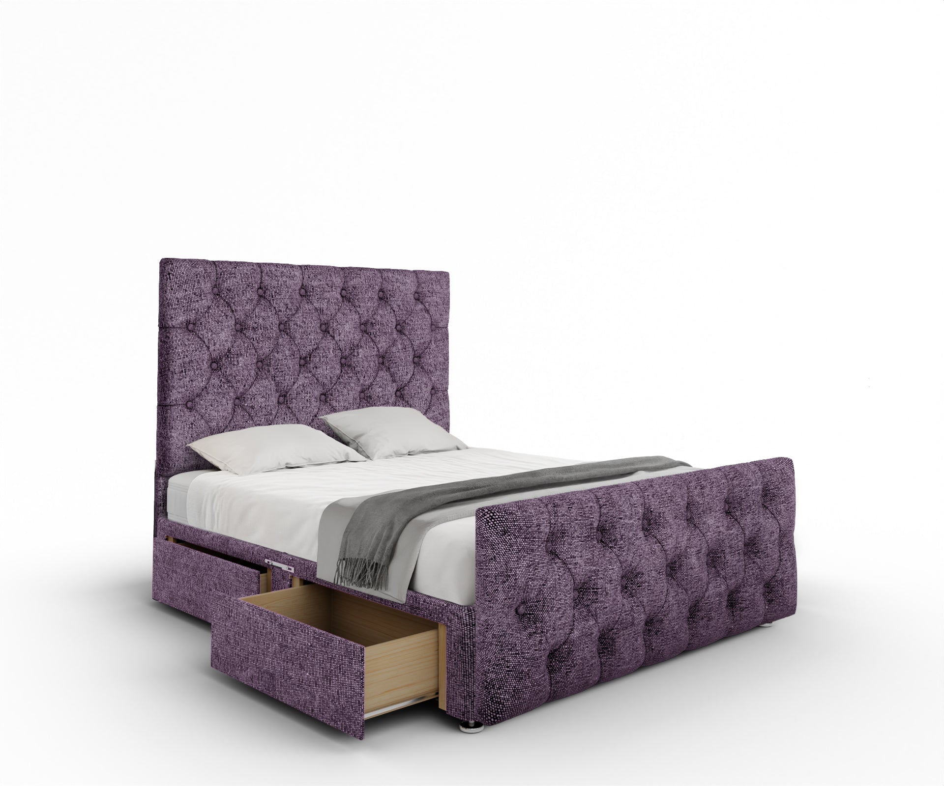 Chesterfield Divan Bed Set With Footboard