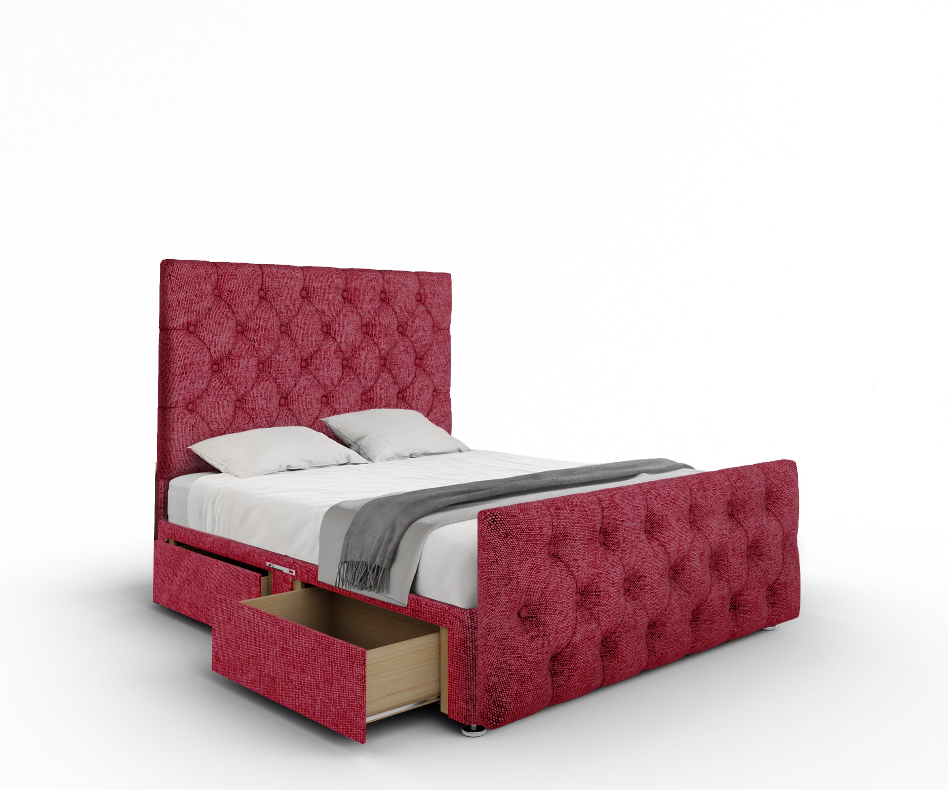 Chesterfield Divan Bed Set With Footboard