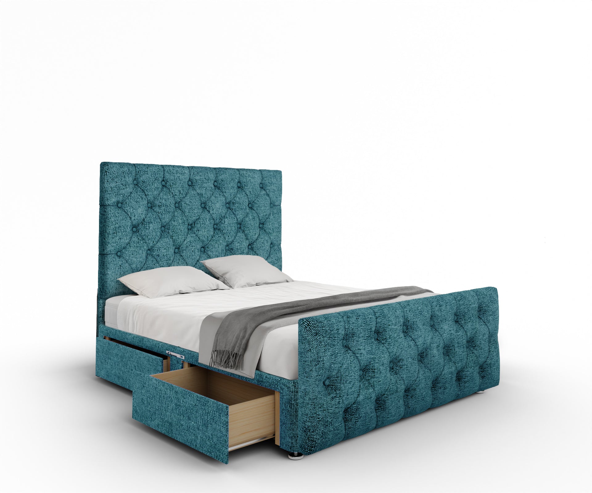 Chesterfield Divan Bed Set With Footboard