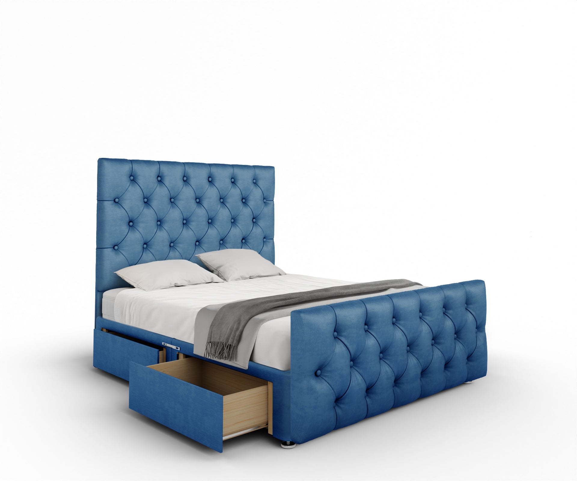 Chesterfield Divan Bed Set With Footboard