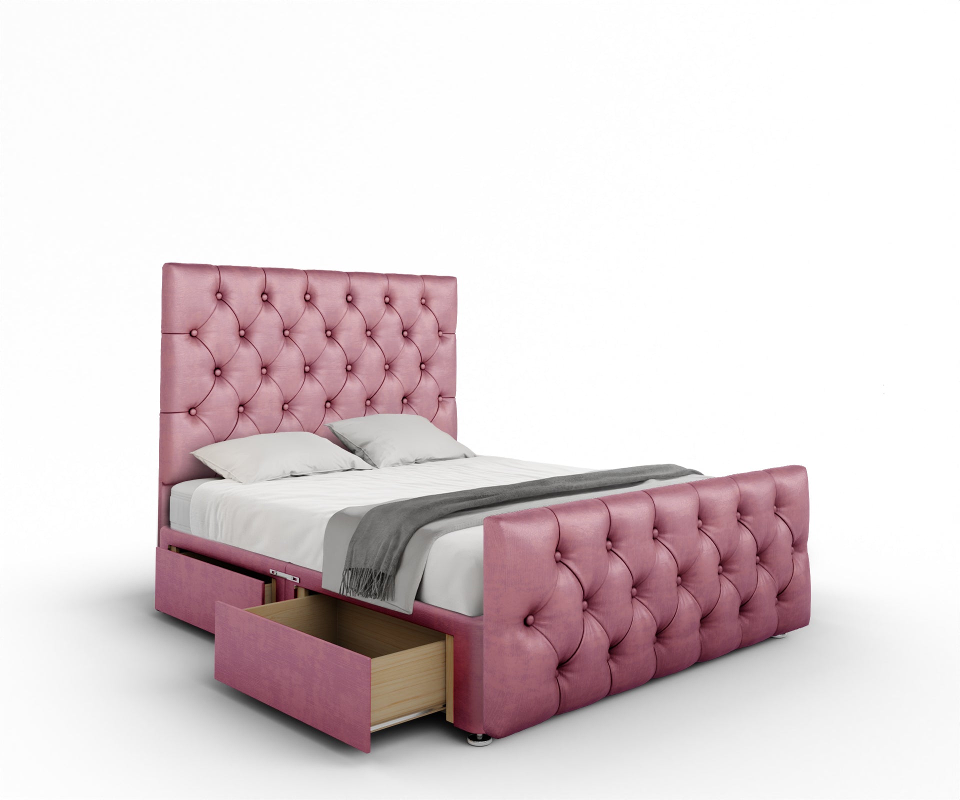 Chesterfield Divan Bed Set With Footboard