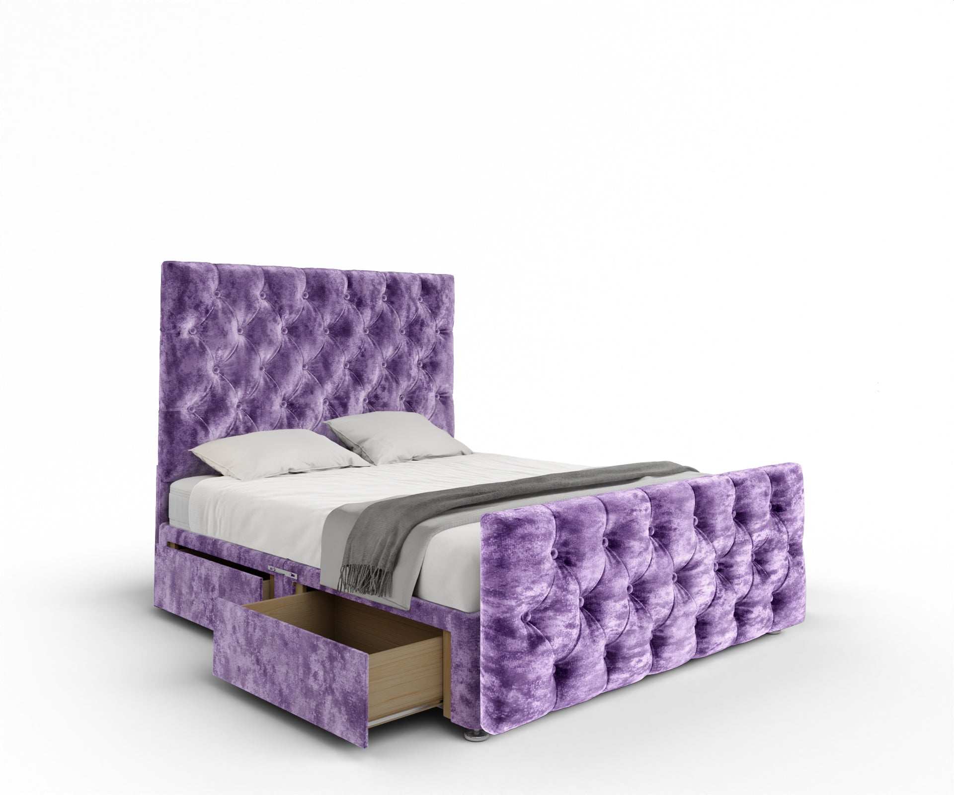 Chesterfield Divan Bed Set With Footboard