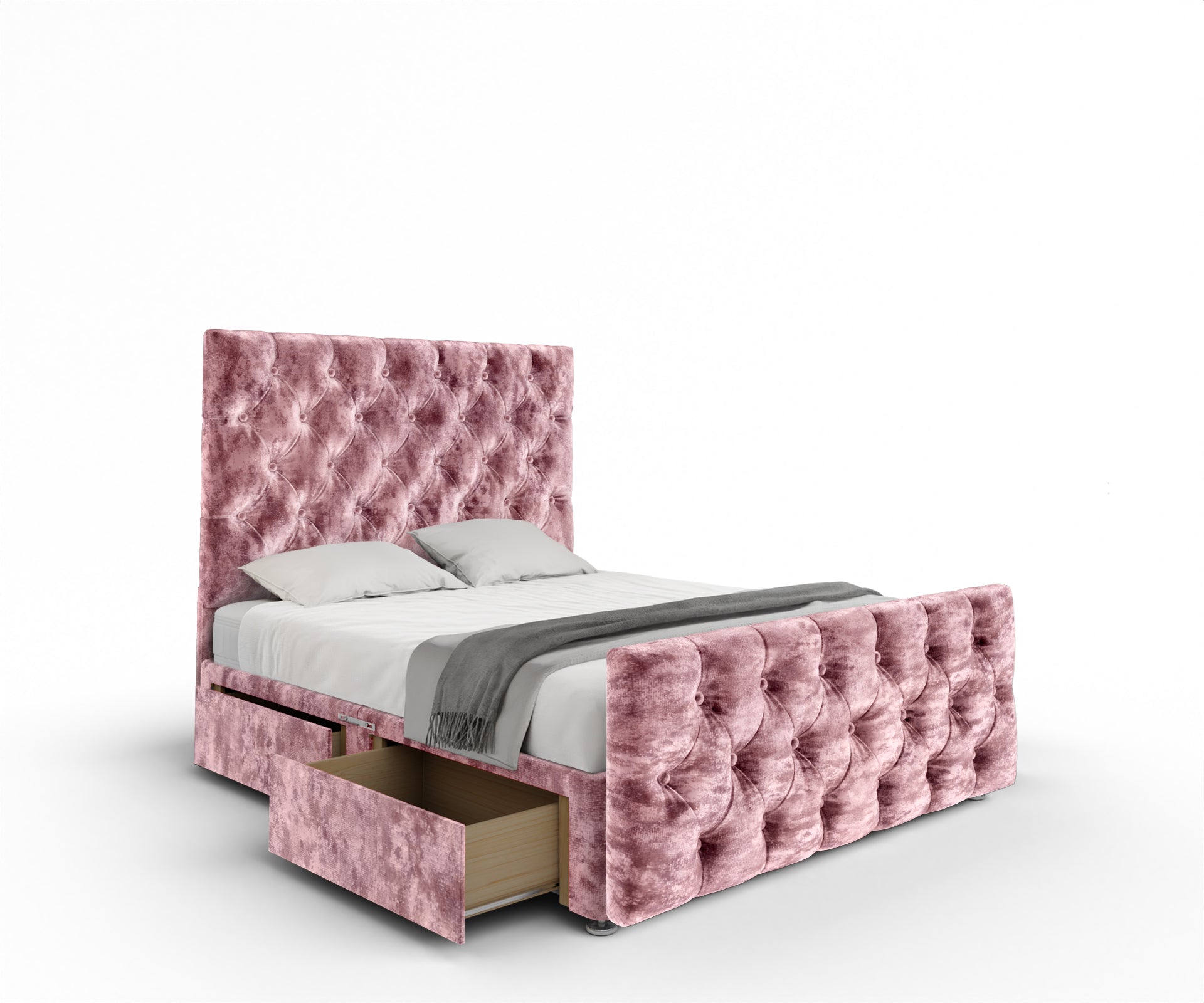 Chesterfield Divan Bed Set With Footboard