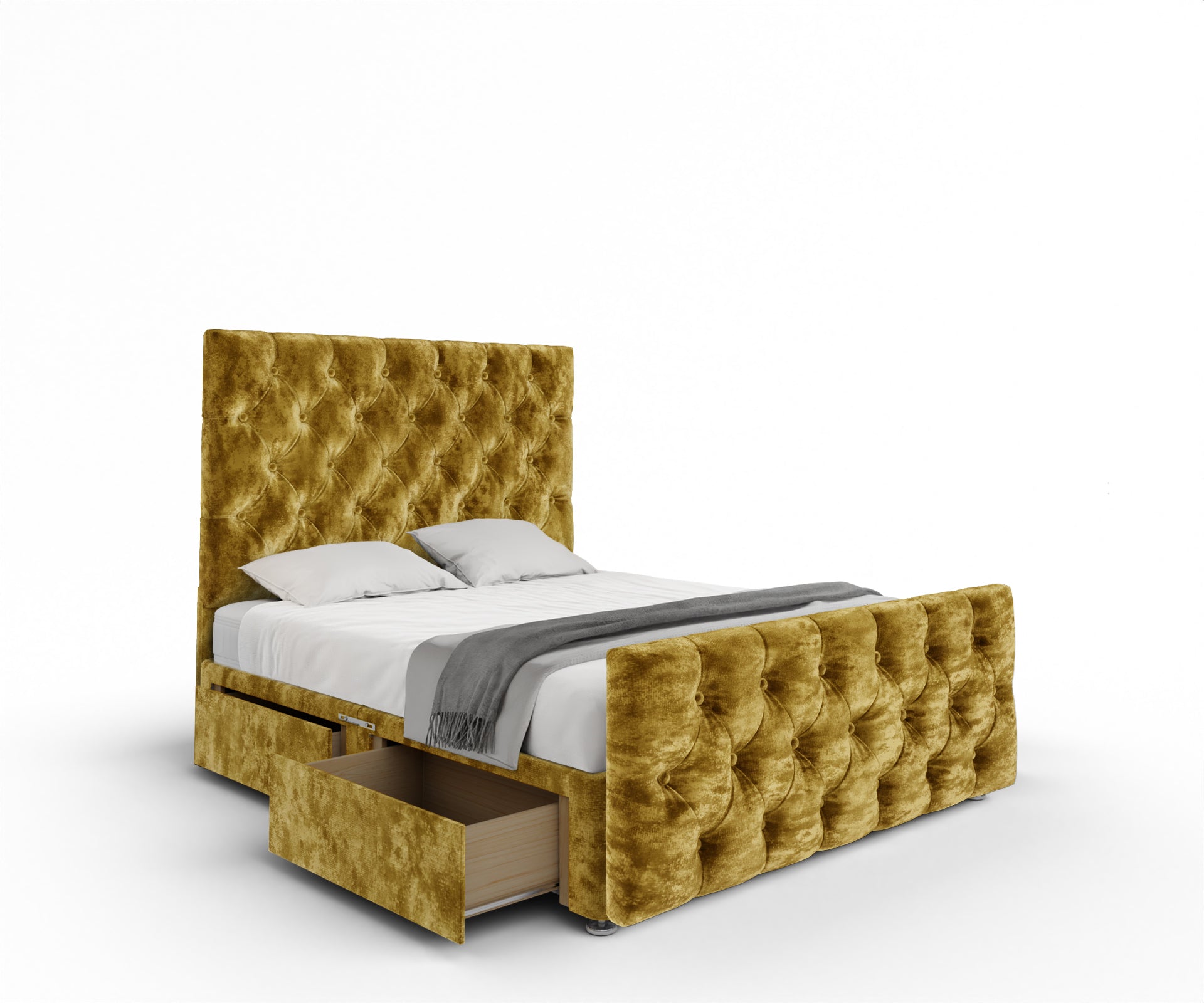 Chesterfield Divan Bed Set With Footboard