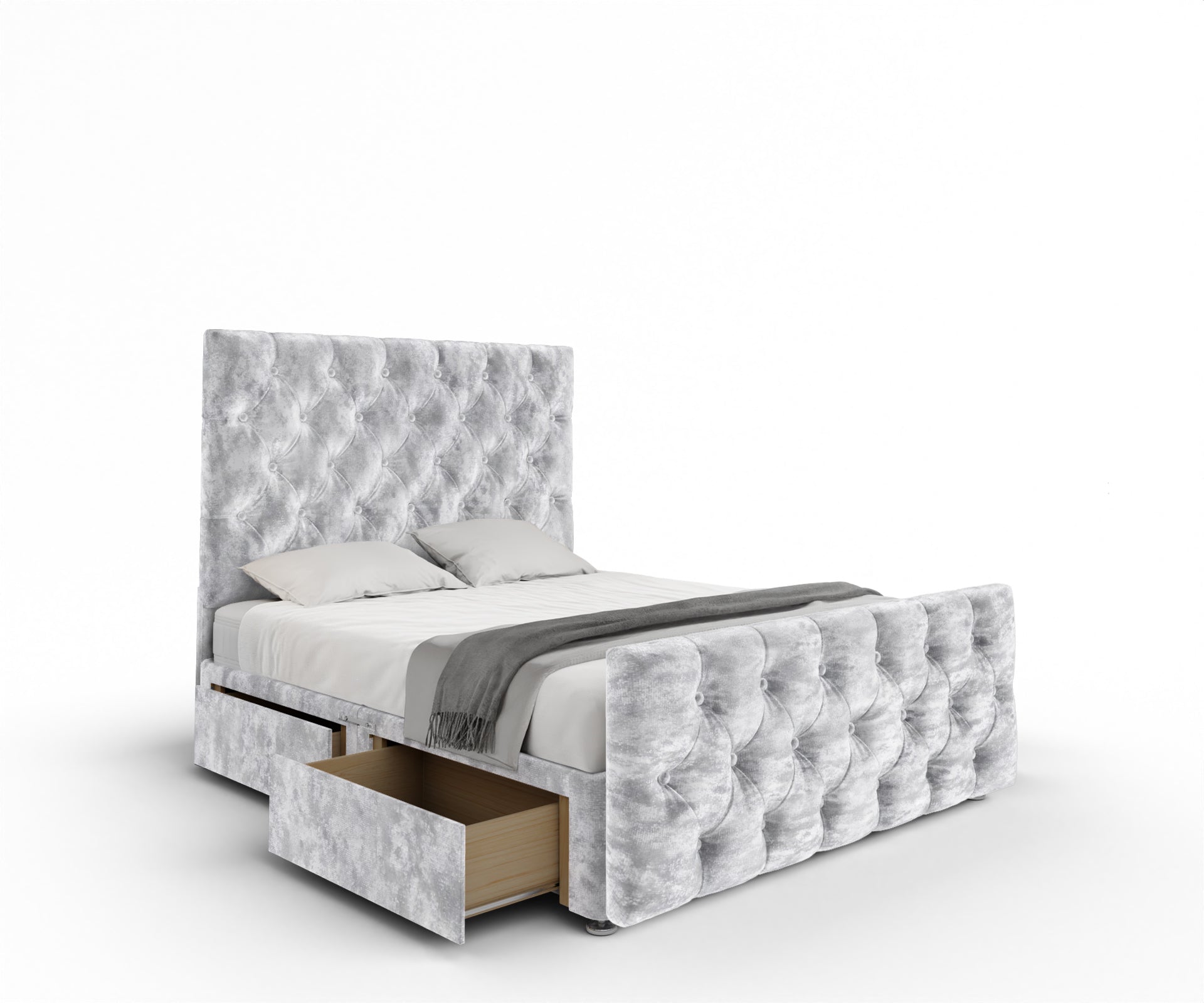 Chesterfield Divan Bed Set With Footboard