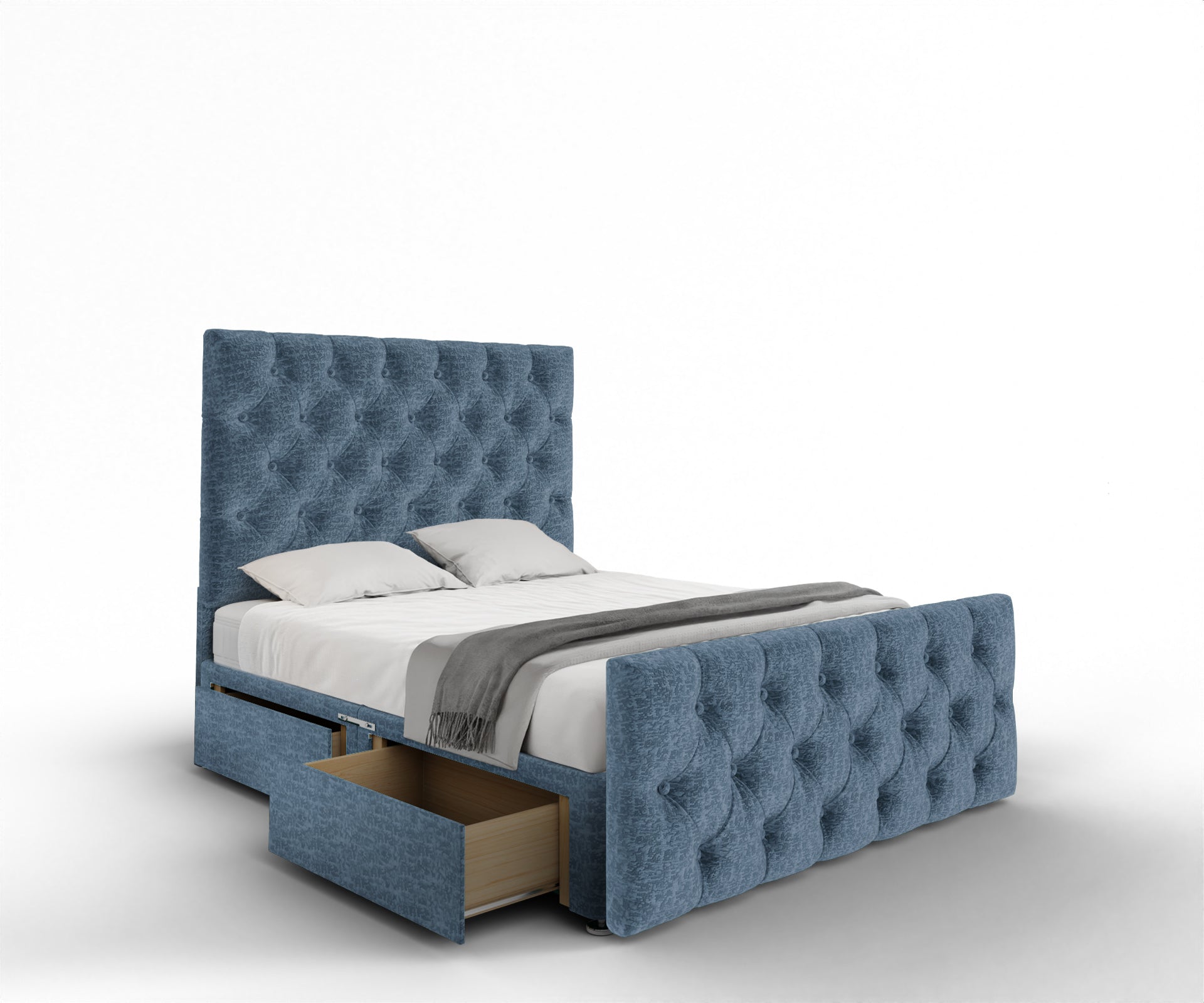 Chesterfield Divan Bed Set With Footboard