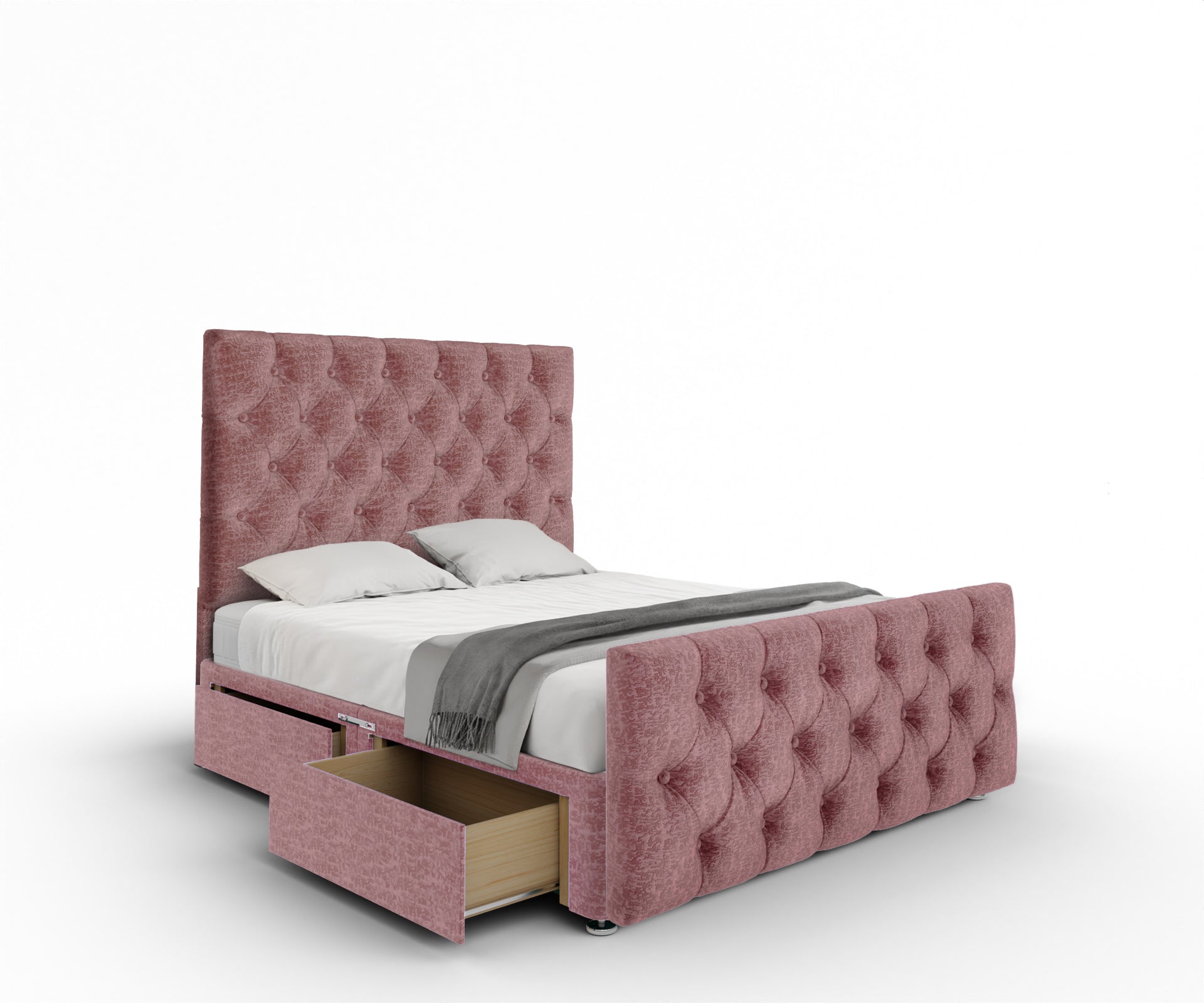 Chesterfield Divan Bed Set With Footboard