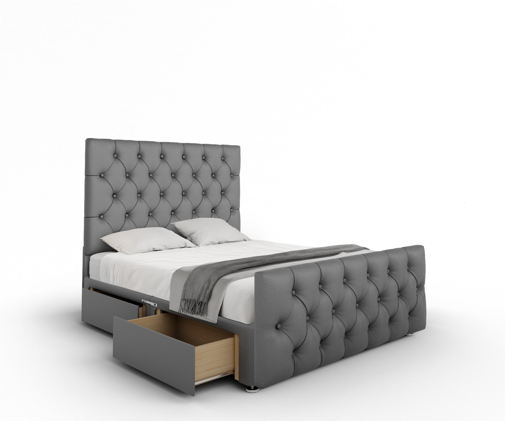 Chesterfield Divan Bed Set With Footboard