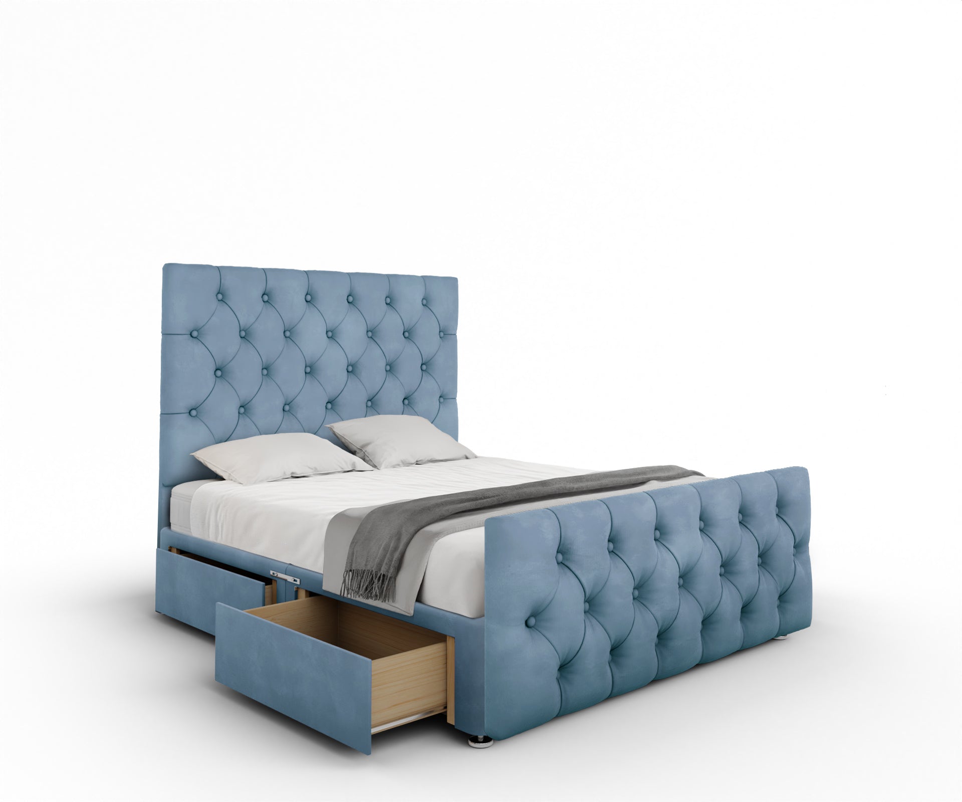 Chesterfield Divan Bed Set With Footboard