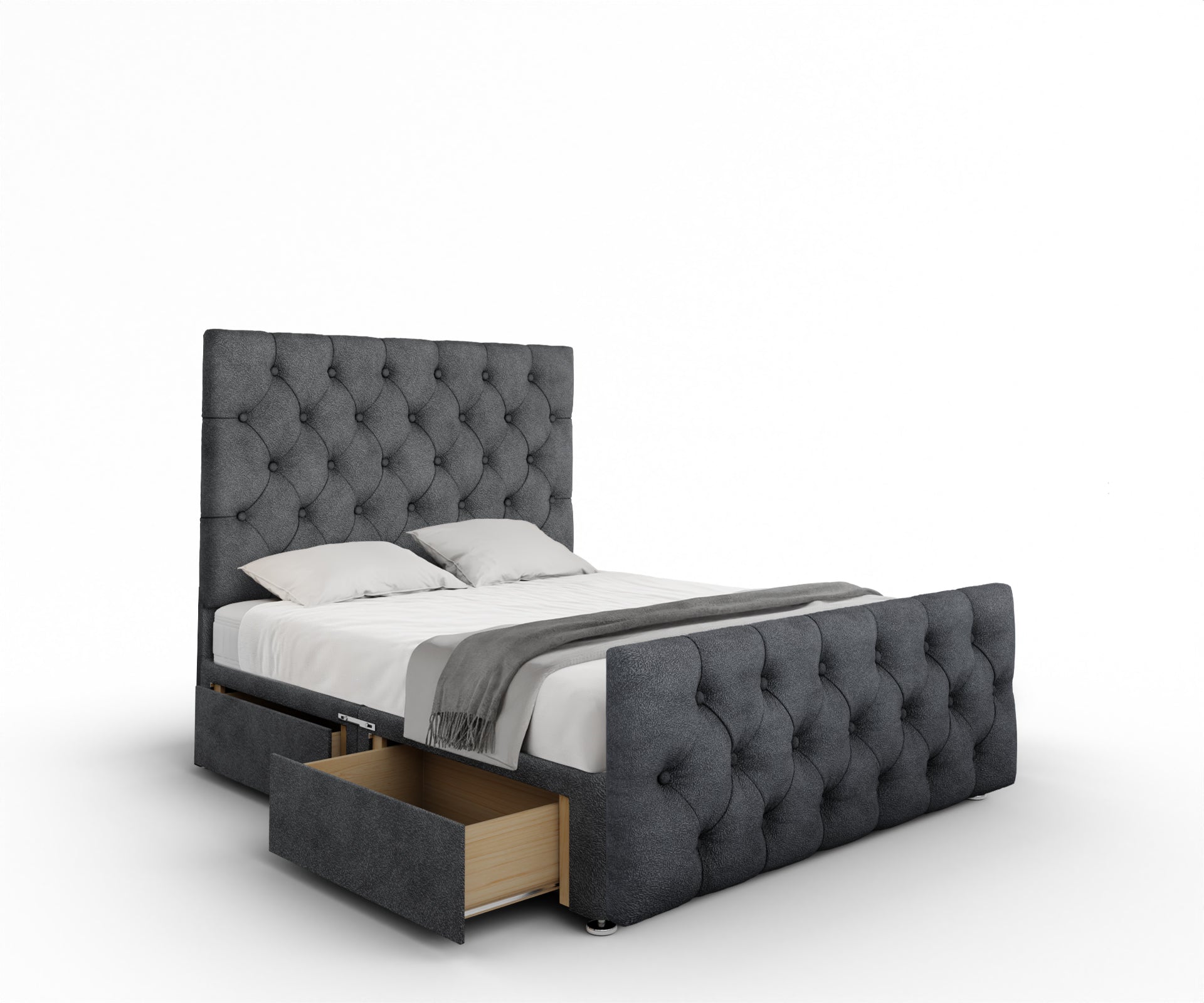 Chesterfield Divan Bed Set With Footboard