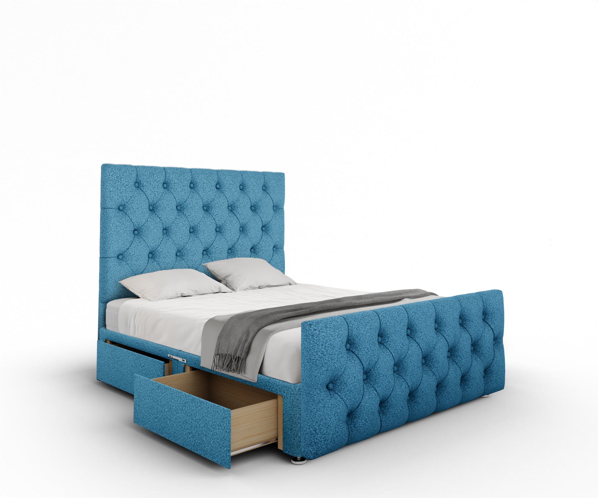 Chesterfield Divan Bed Set With Footboard