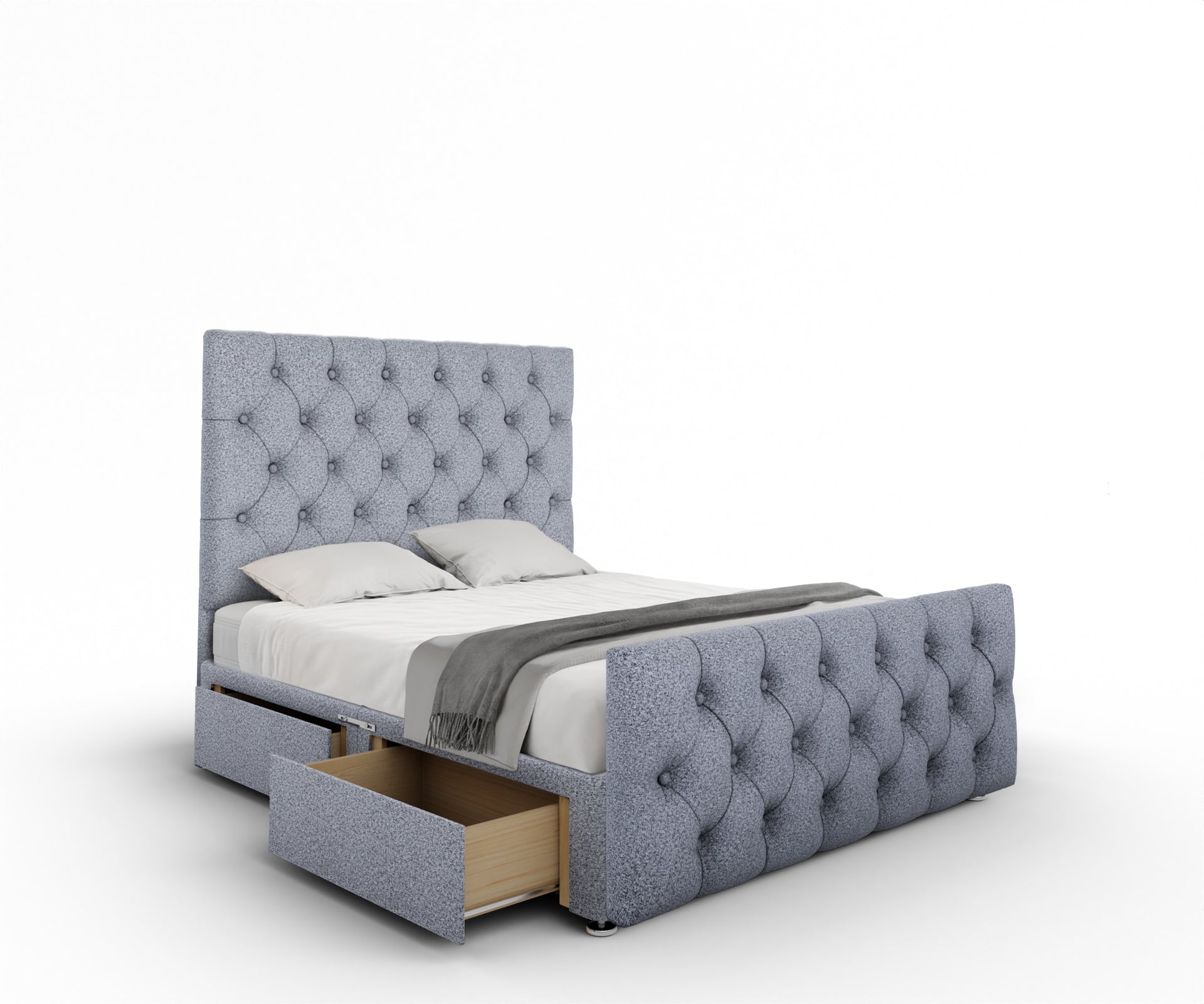 Chesterfield Divan Bed Set With Footboard