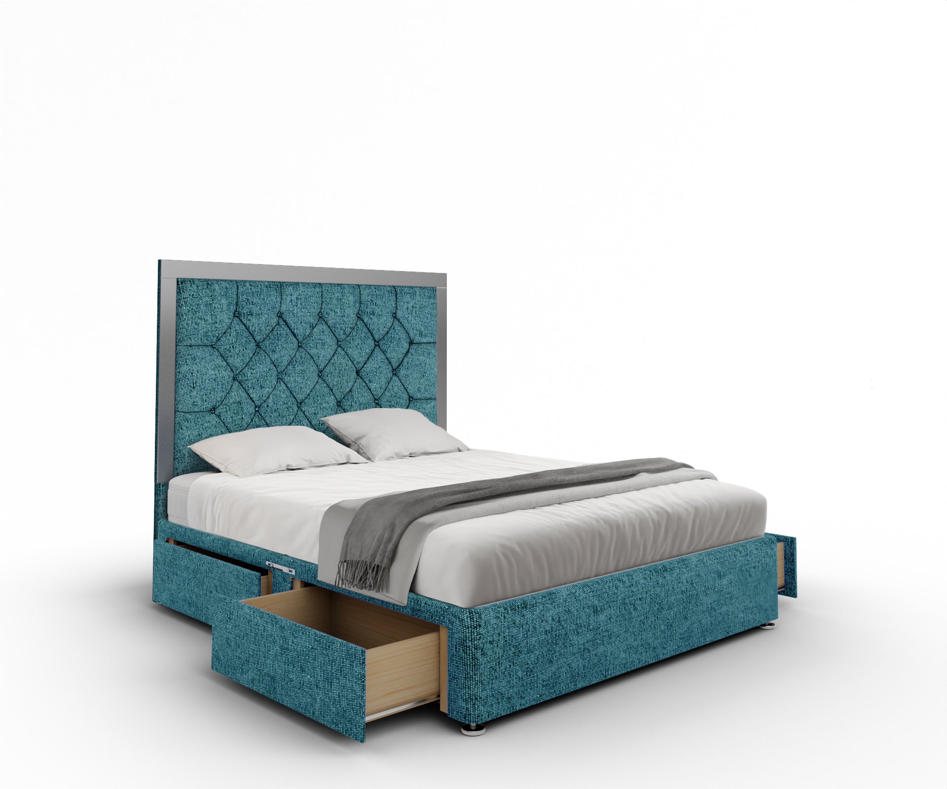 Chesterfield Mirrored Divan Bed Set