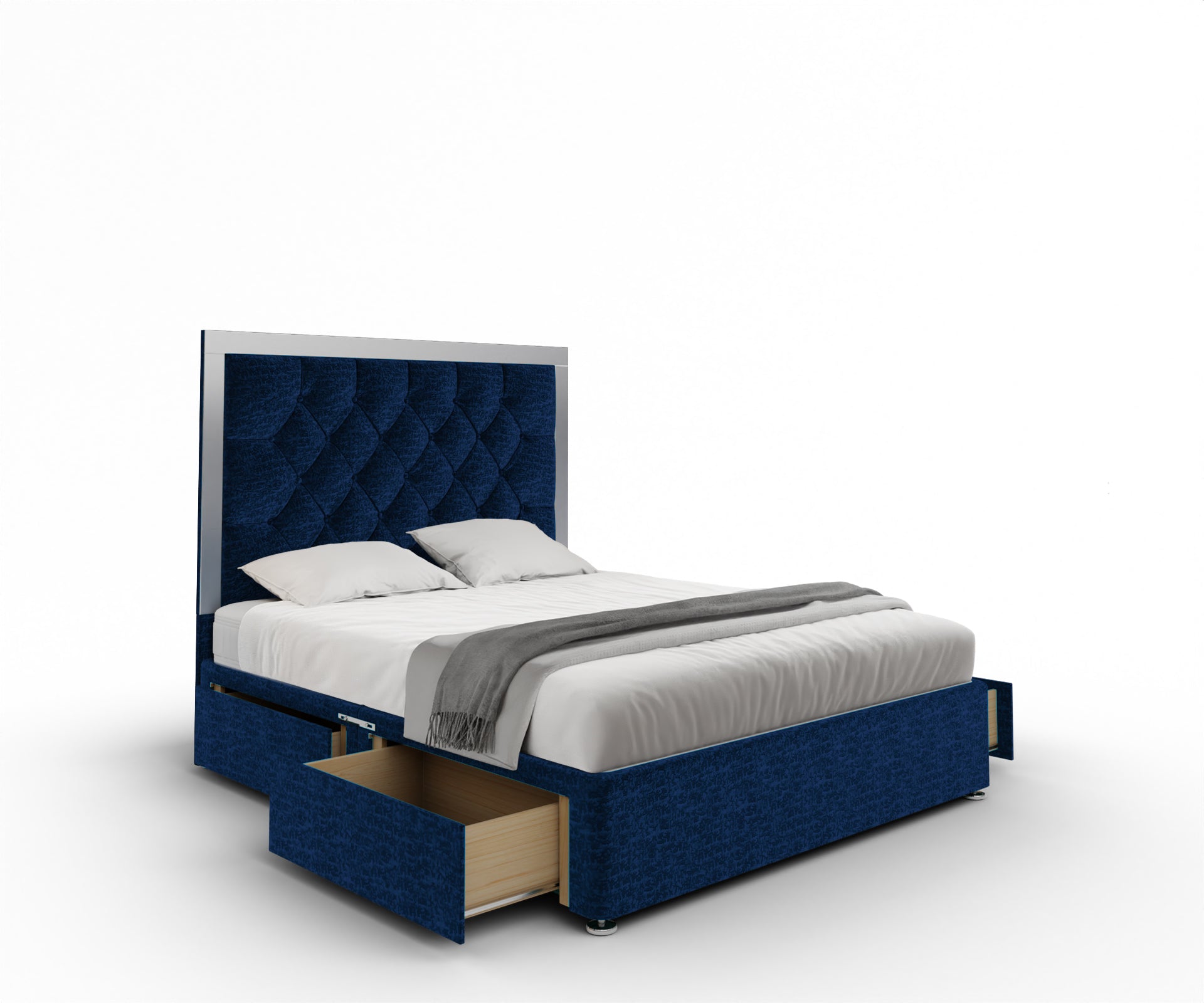 Chesterfield Mirrored Divan Bed Set