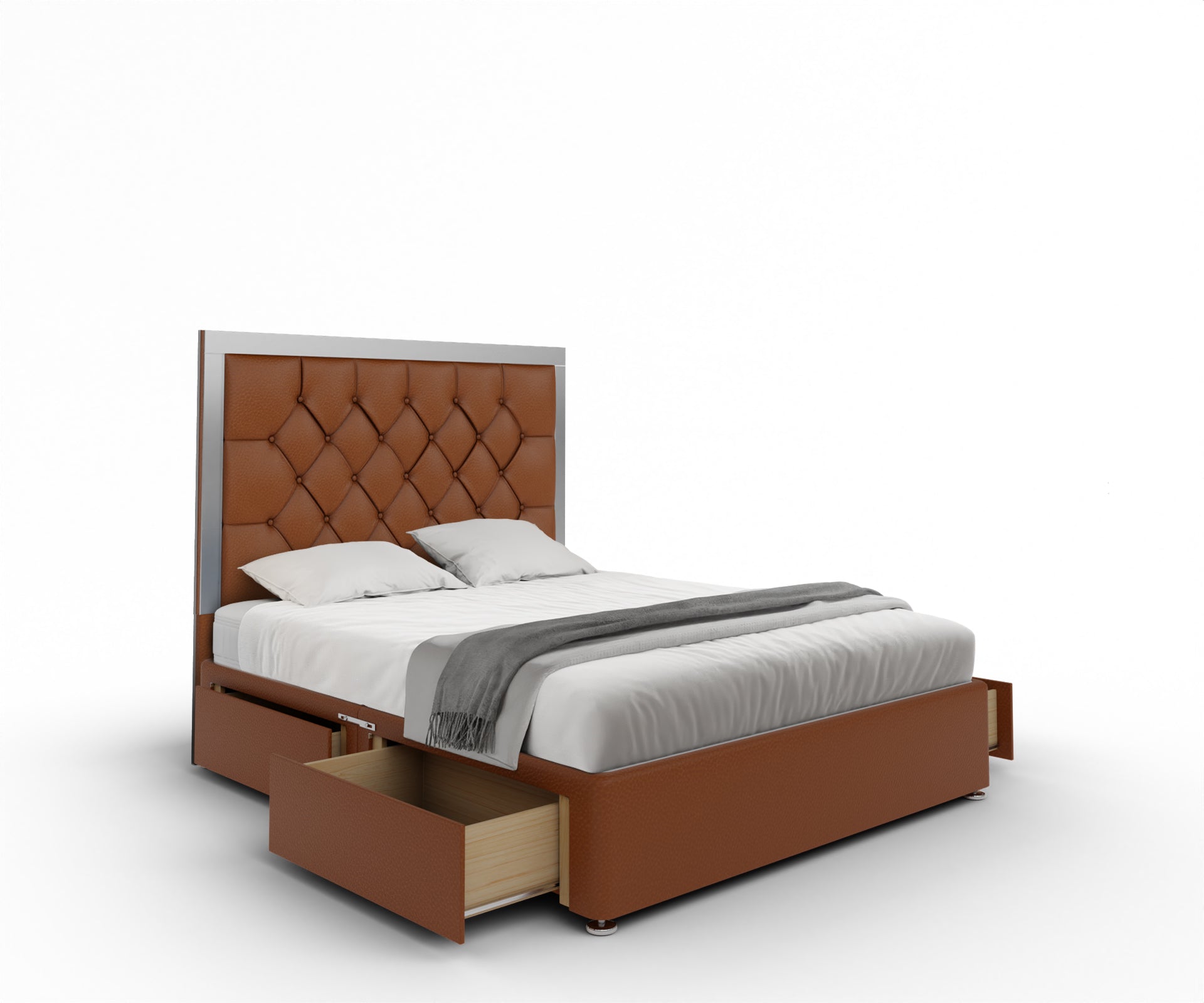 Chesterfield Mirrored Divan Bed Set