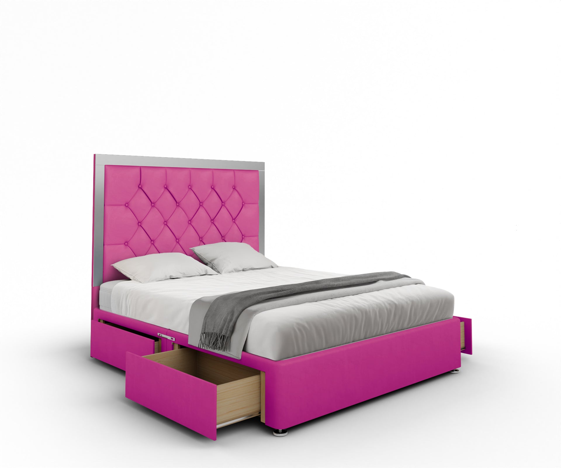 Chesterfield Mirrored Divan Bed Set