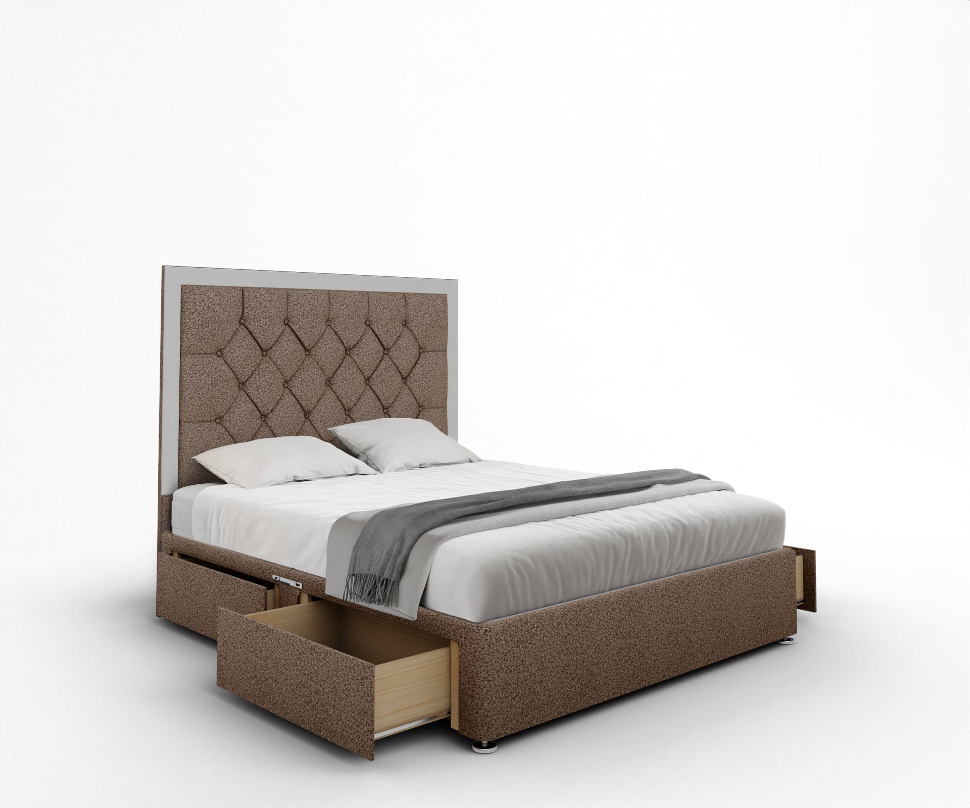 Chesterfield Mirrored Divan Bed Set