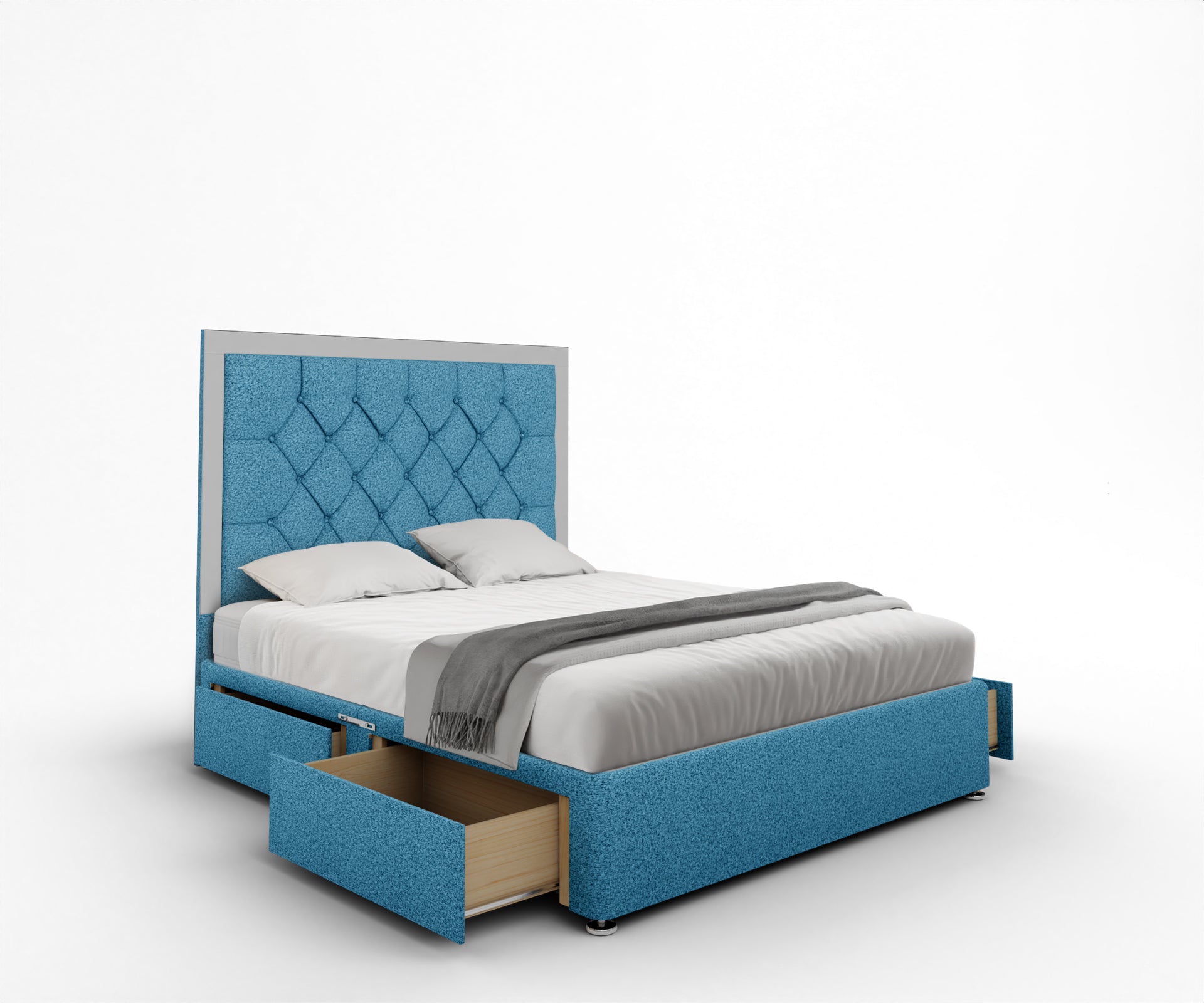 Chesterfield Mirrored Divan Bed Set