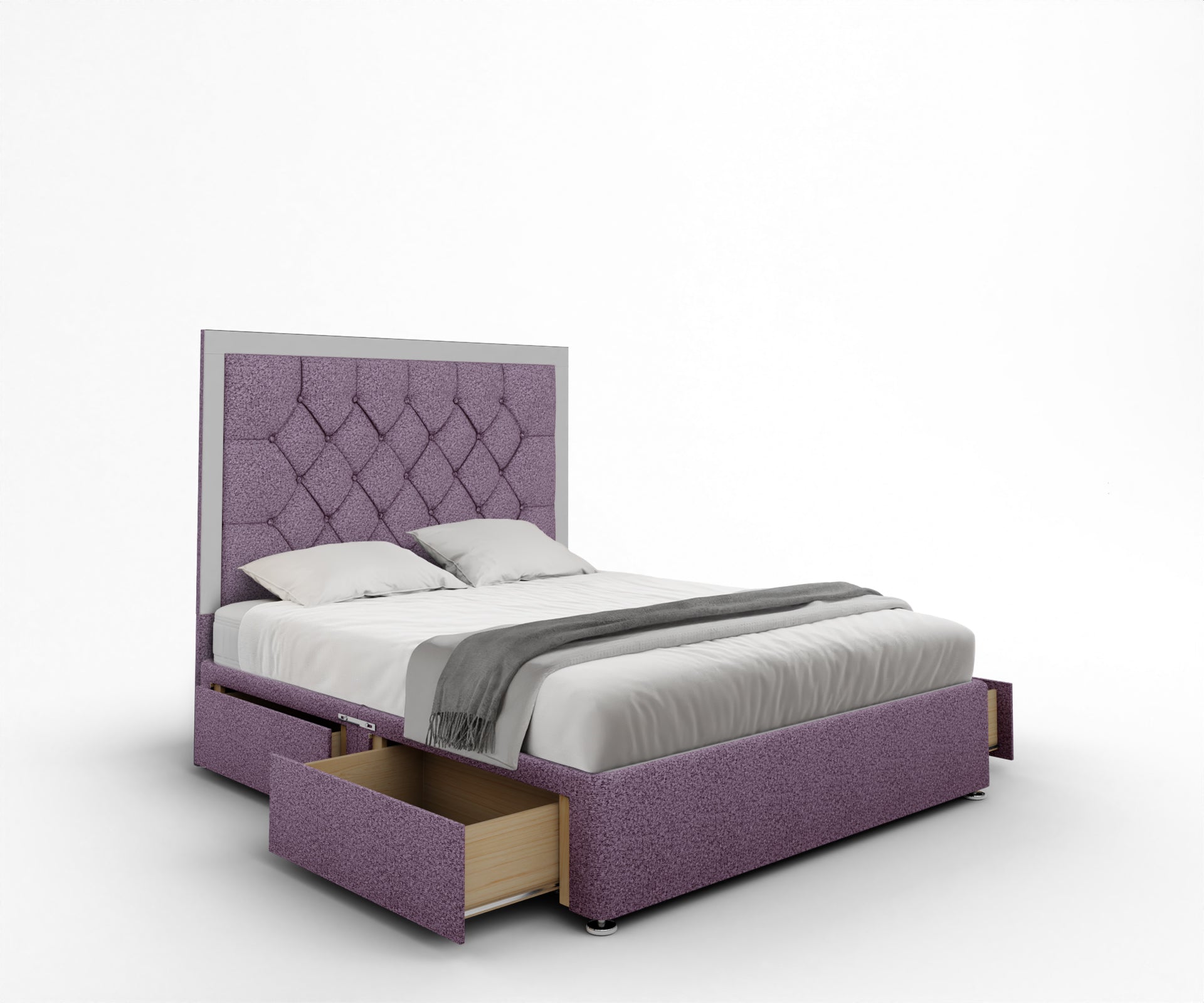 Chesterfield Mirrored Divan Bed Set