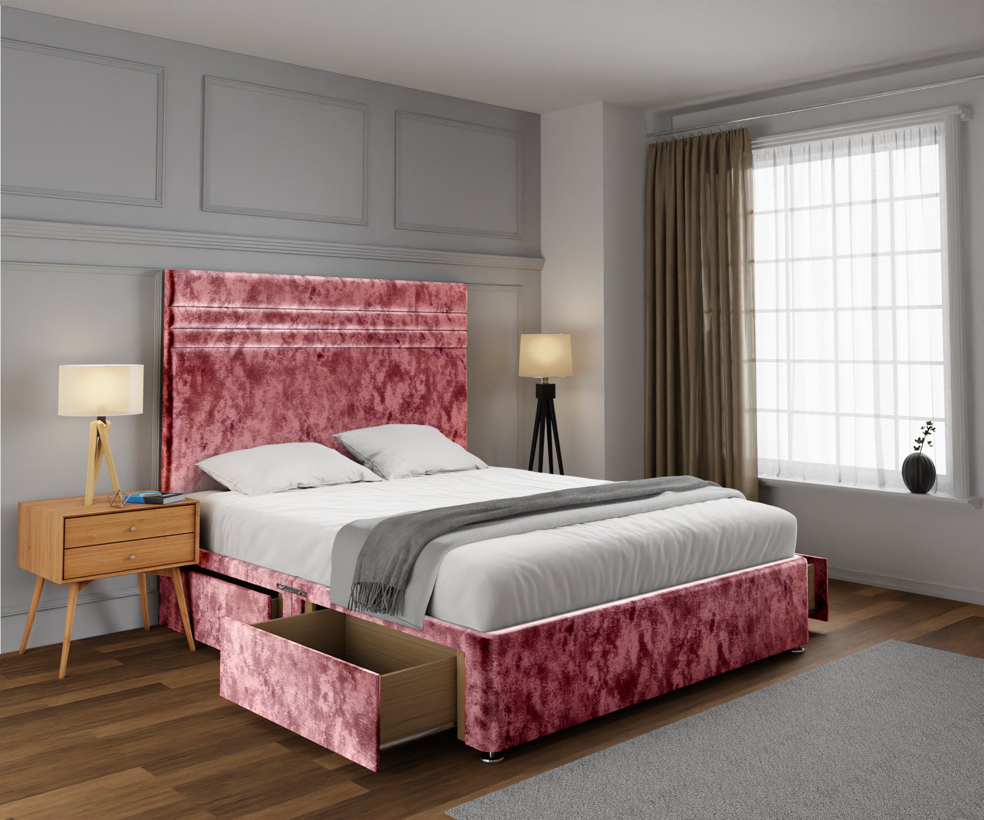 Diane Line Divan Bed Set