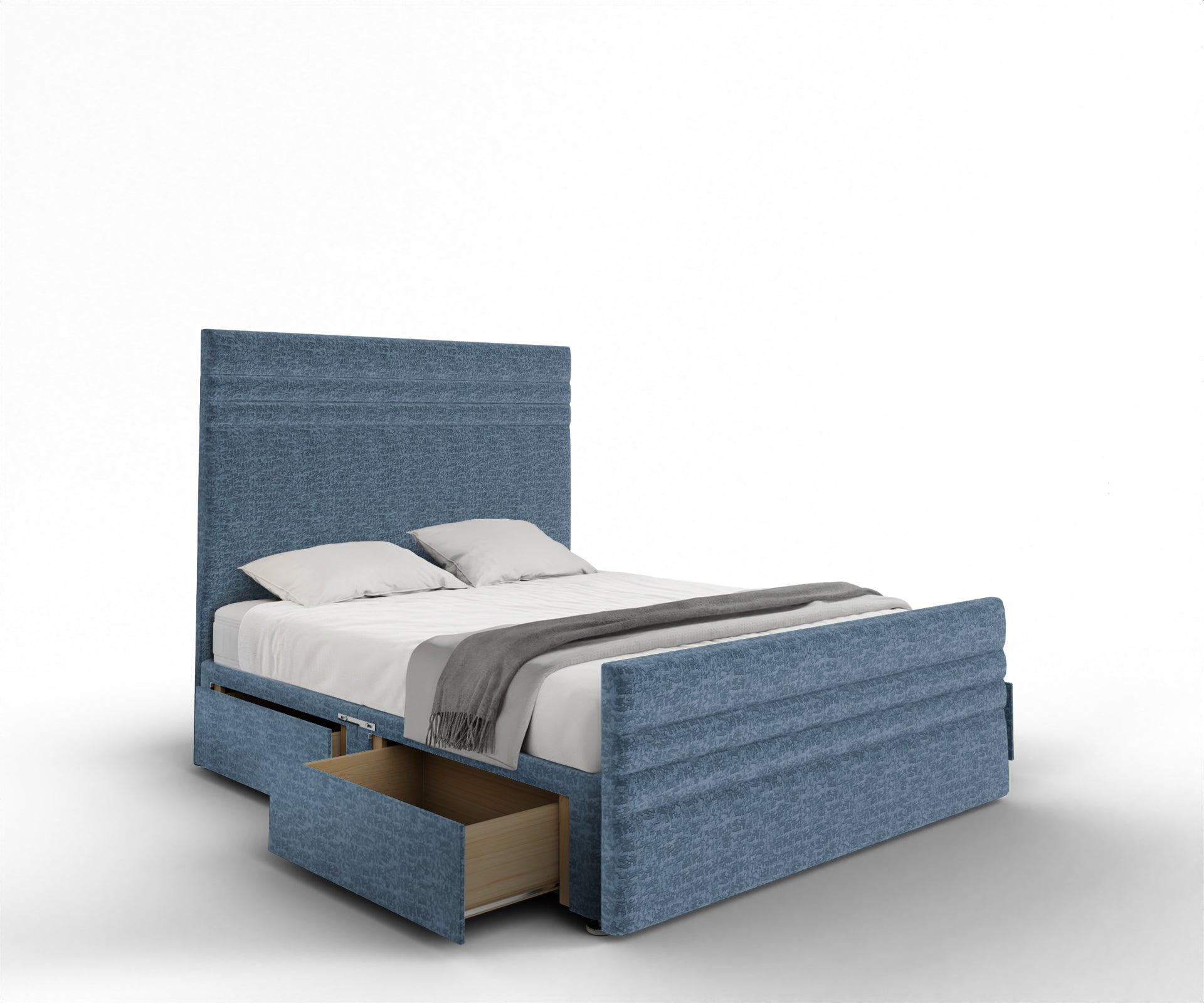 Diane Line Divan Bed Set With Footboard