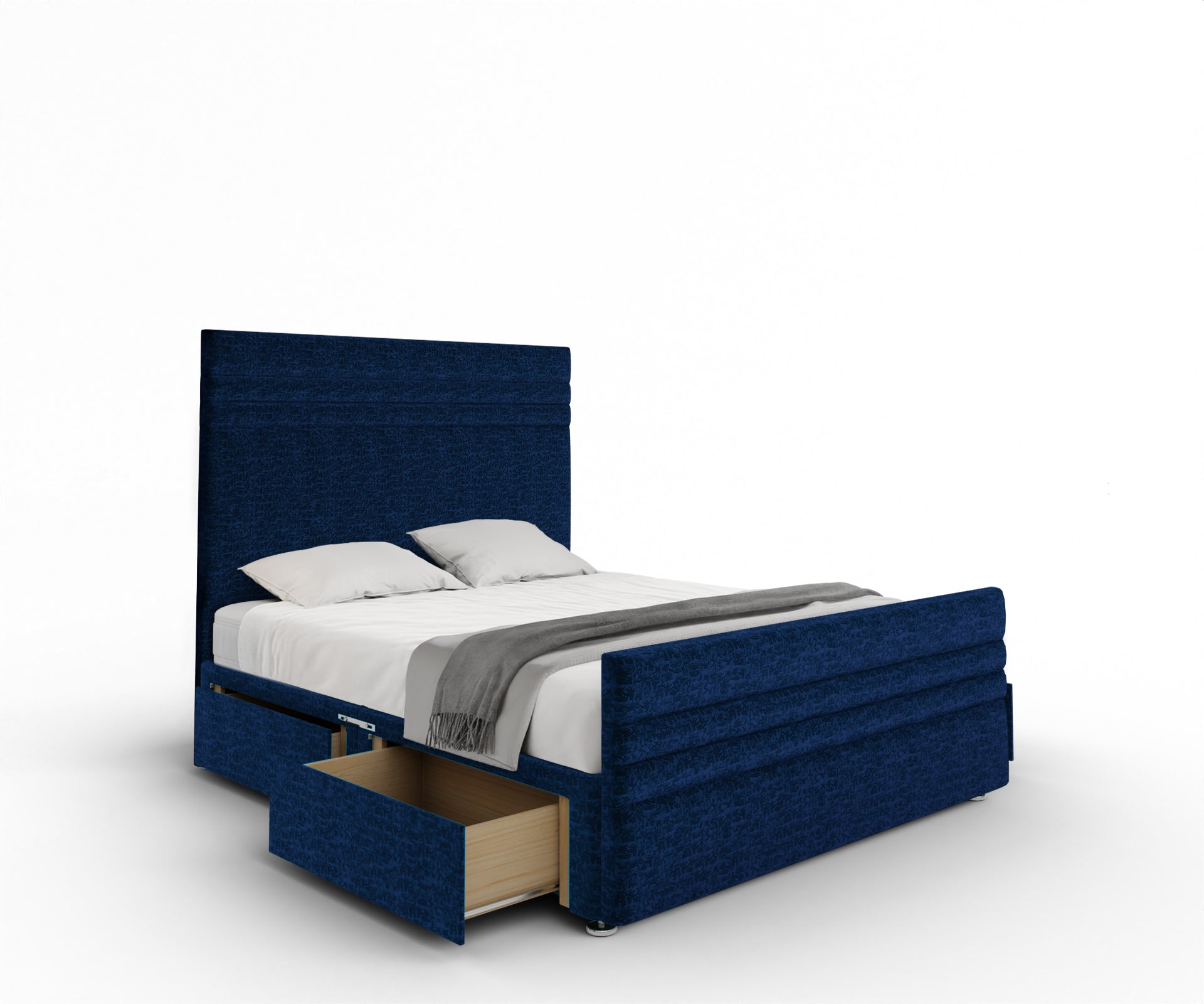 Diane Line Divan Bed Set With Footboard