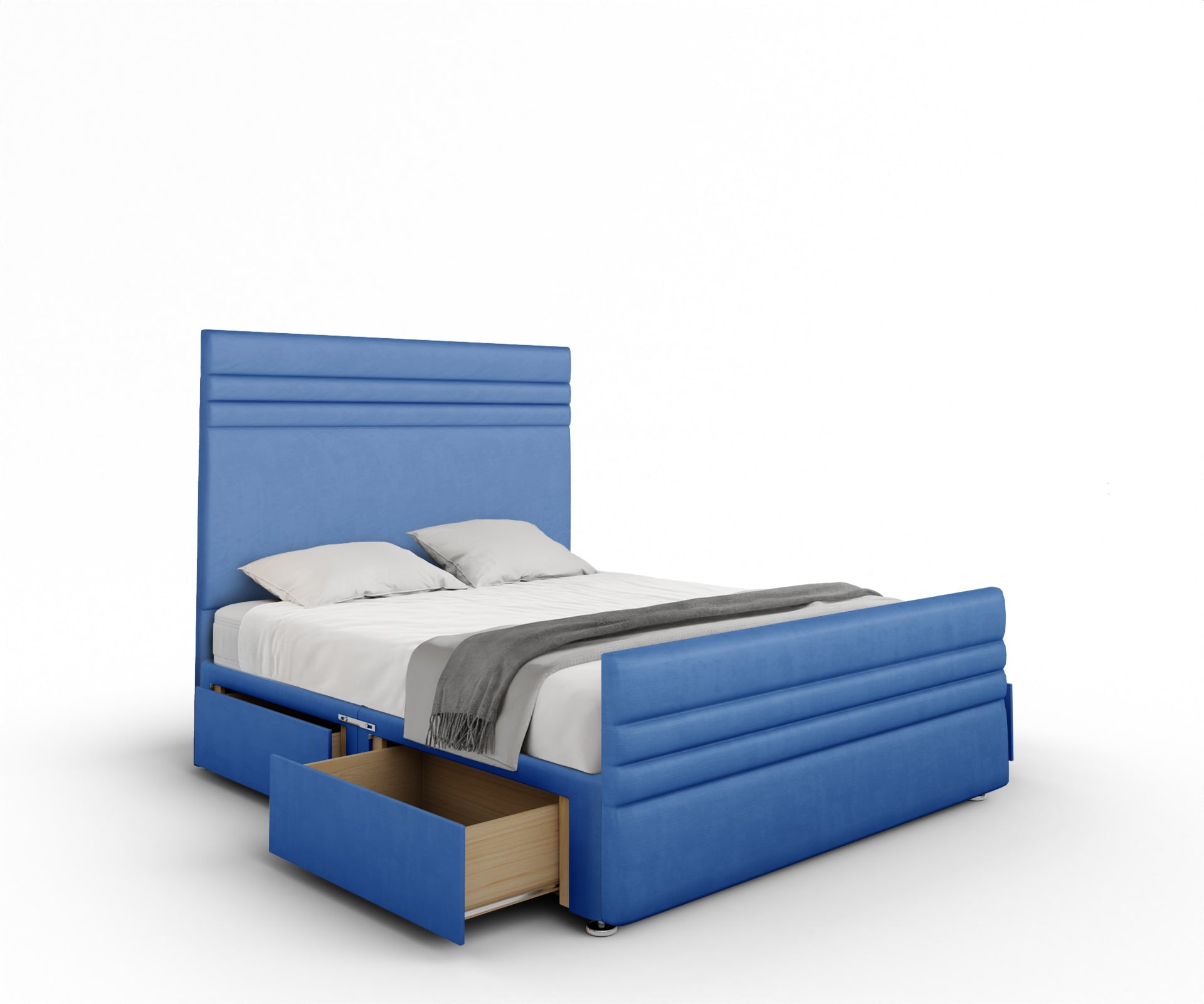 Diane Line Divan Bed Set With Footboard