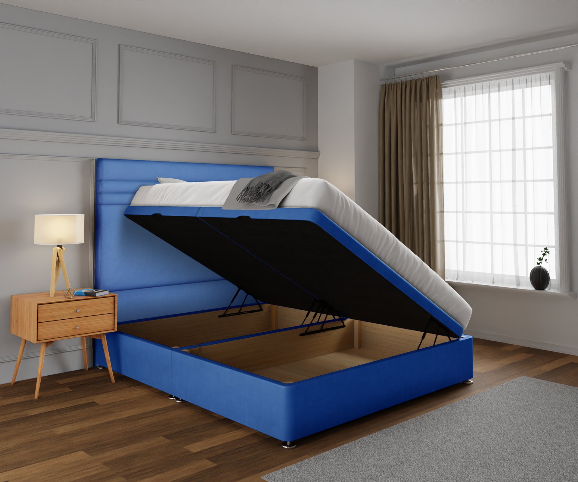 Diane Line Ottoman Storage Divan Bed Set