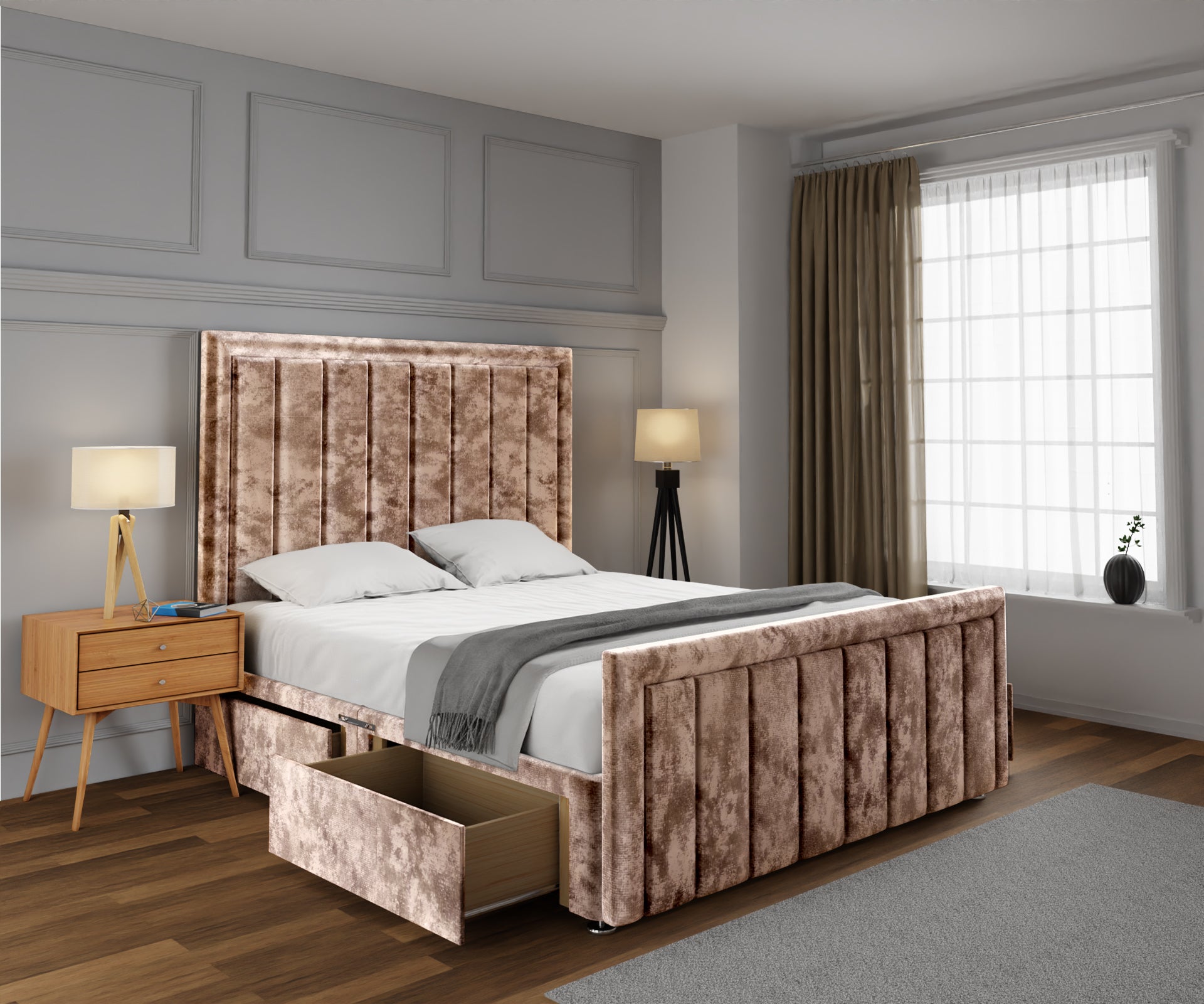 Ella Divan Bed Set With Footboard