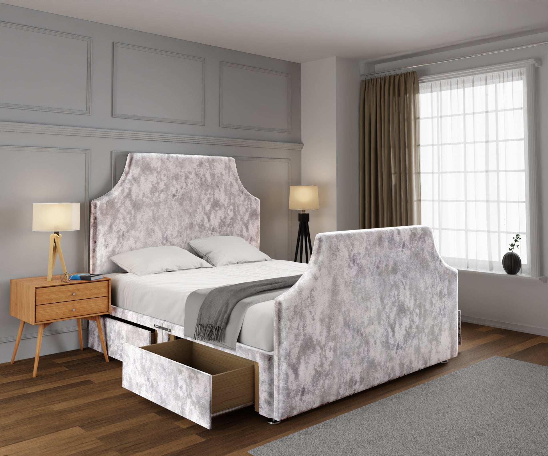 Eva Divan Bed Set With Footboard