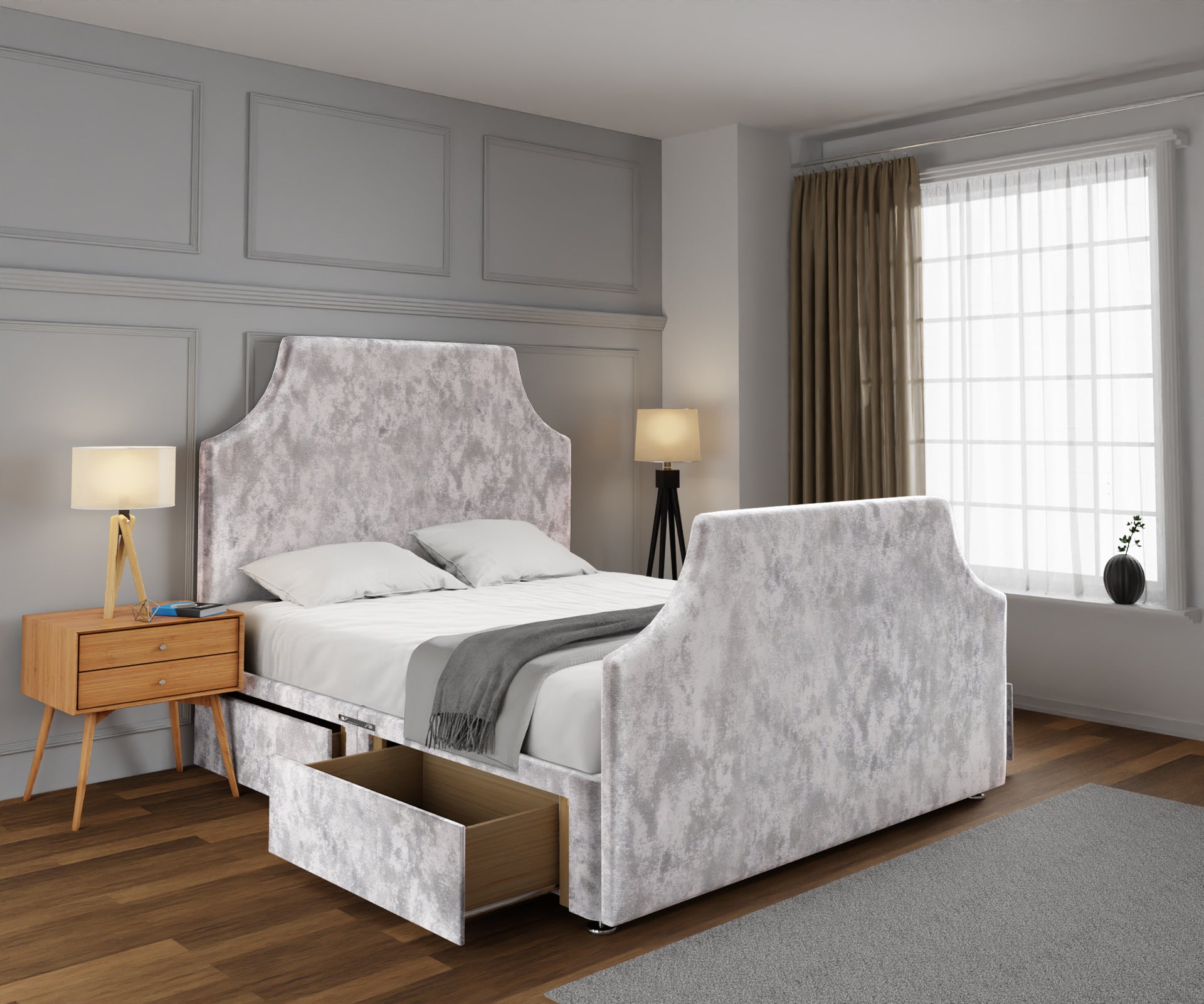 Eva Divan Bed Set With Footboard