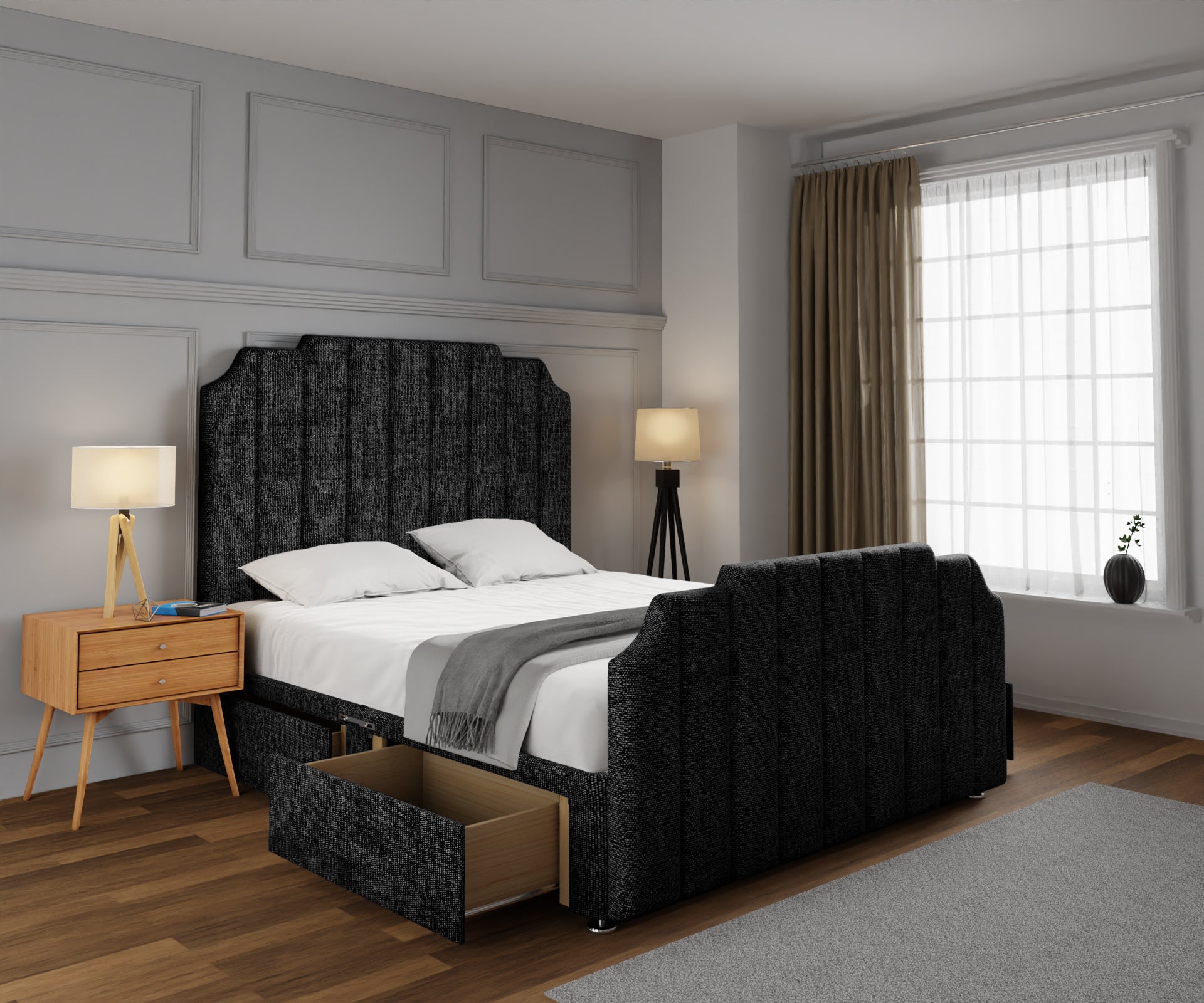 Hampton Divan Bed Set With Footboard