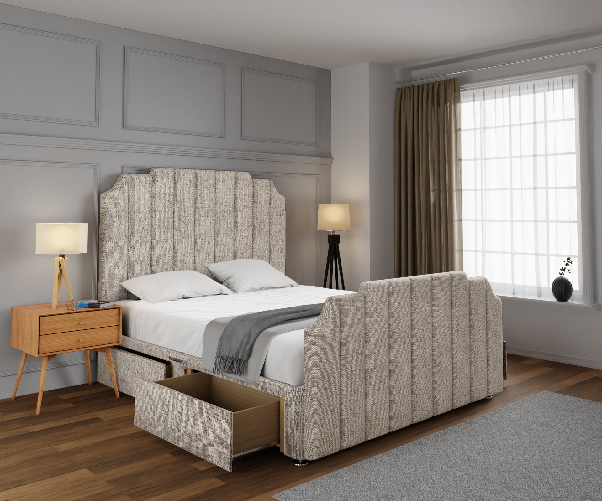 Hampton Divan Bed Set With Footboard