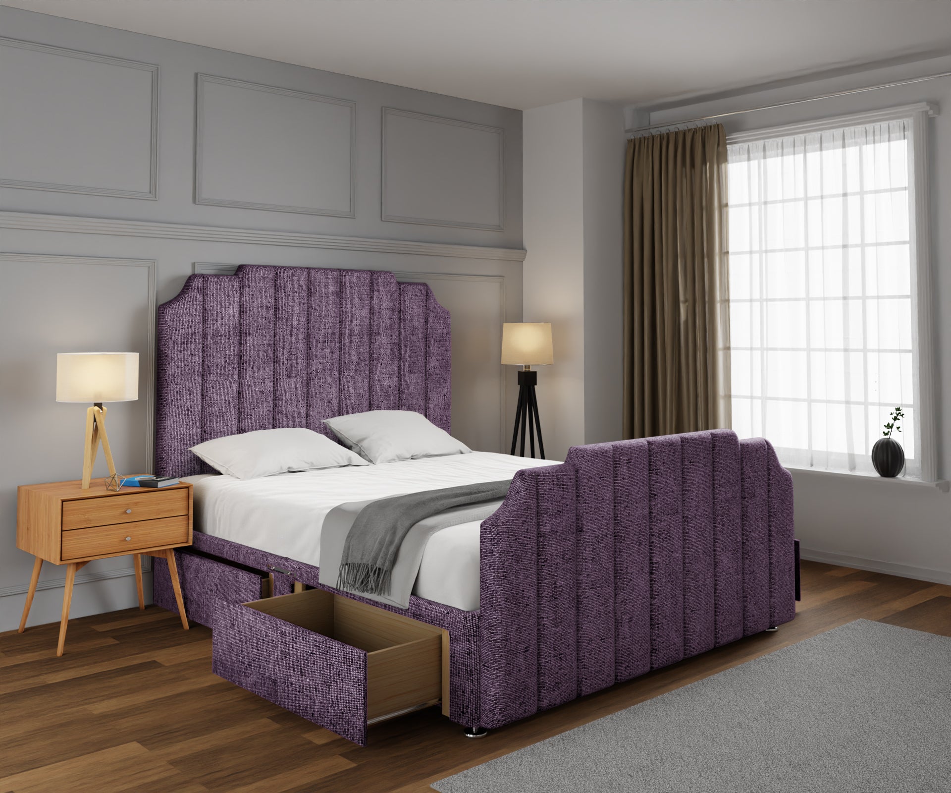 Hampton Divan Bed Set With Footboard