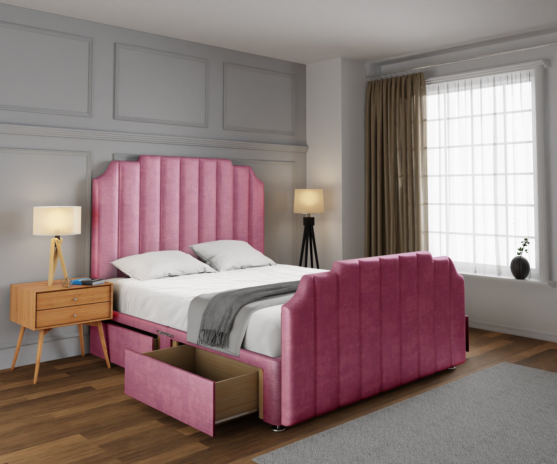 Hampton Divan Bed Set With Footboard