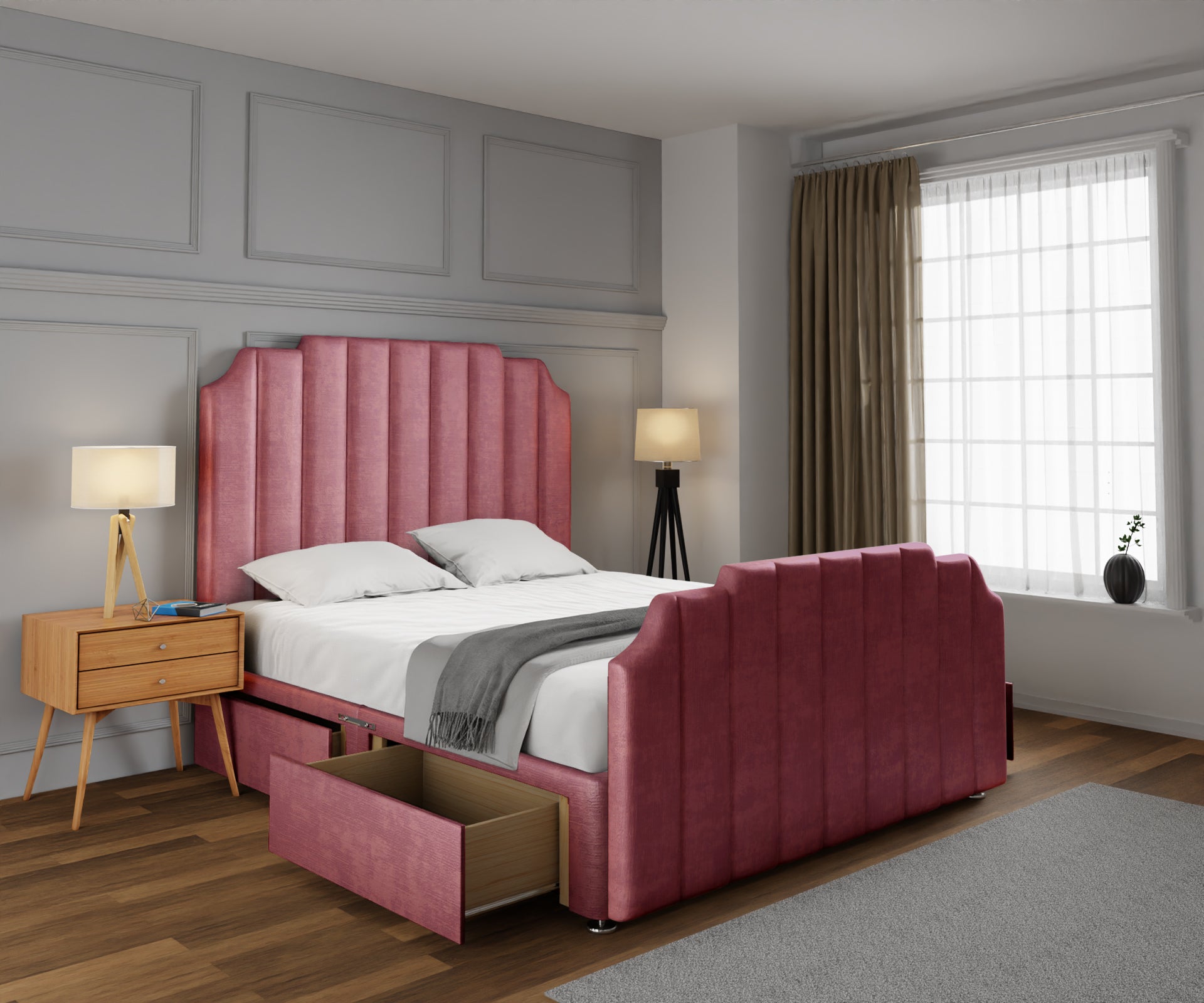 Hampton Divan Bed Set With Footboard