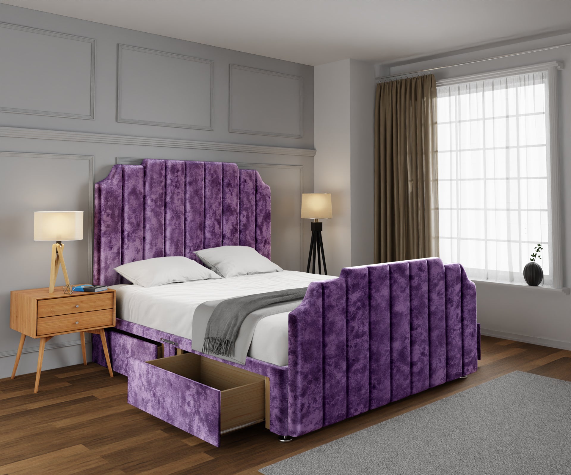 Hampton Divan Bed Set With Footboard