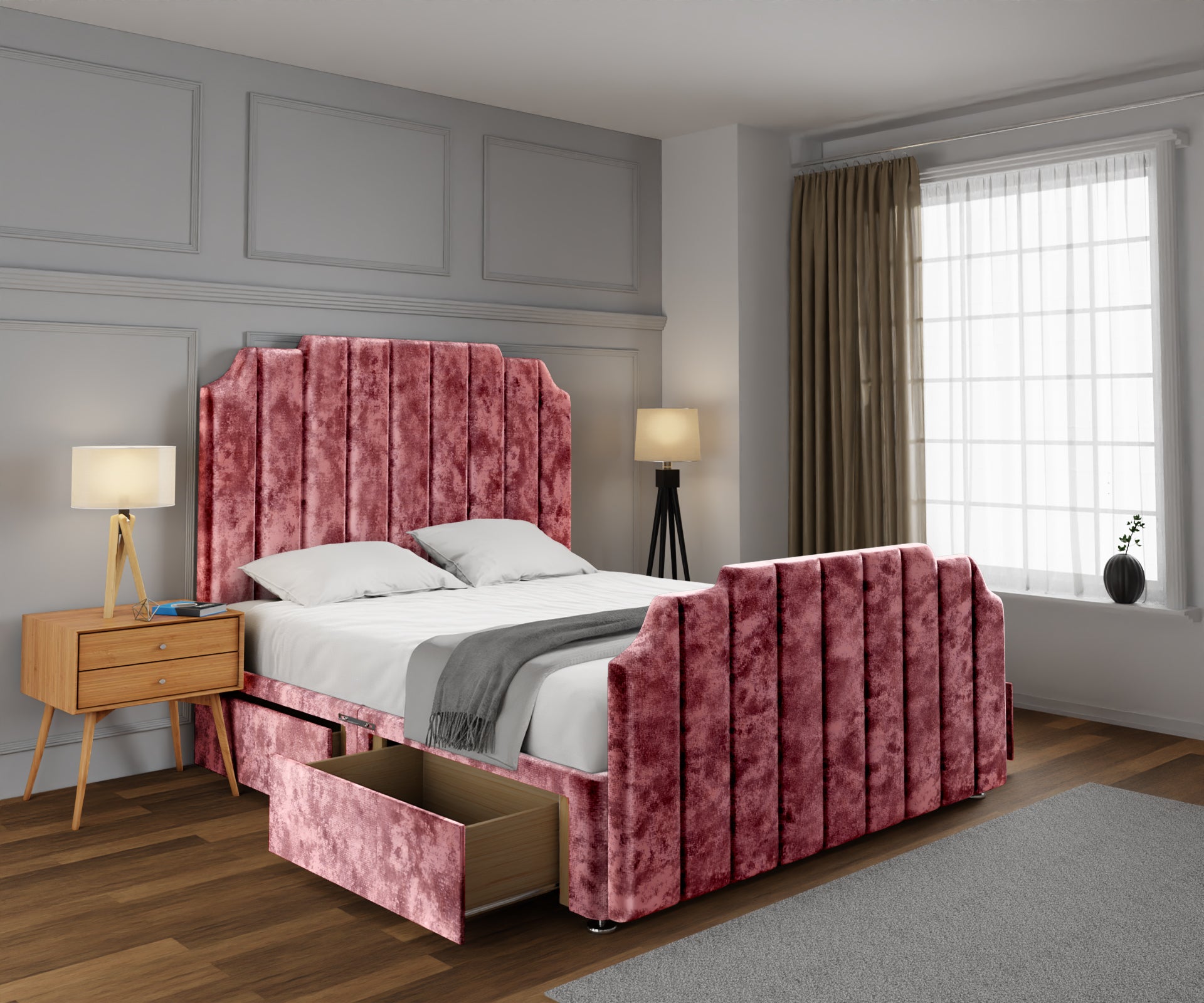 Hampton Divan Bed Set With Footboard