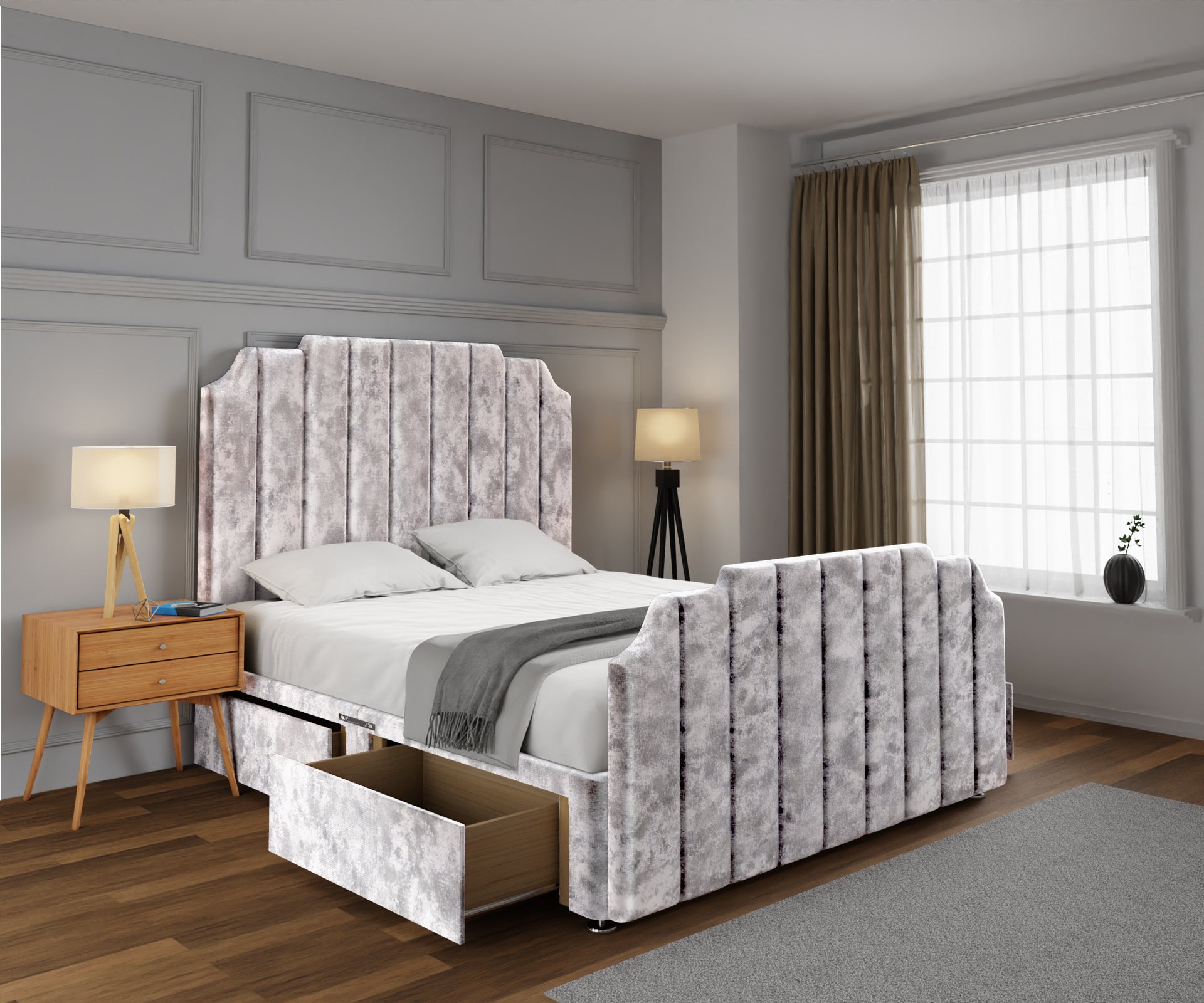 Hampton Divan Bed Set With Footboard