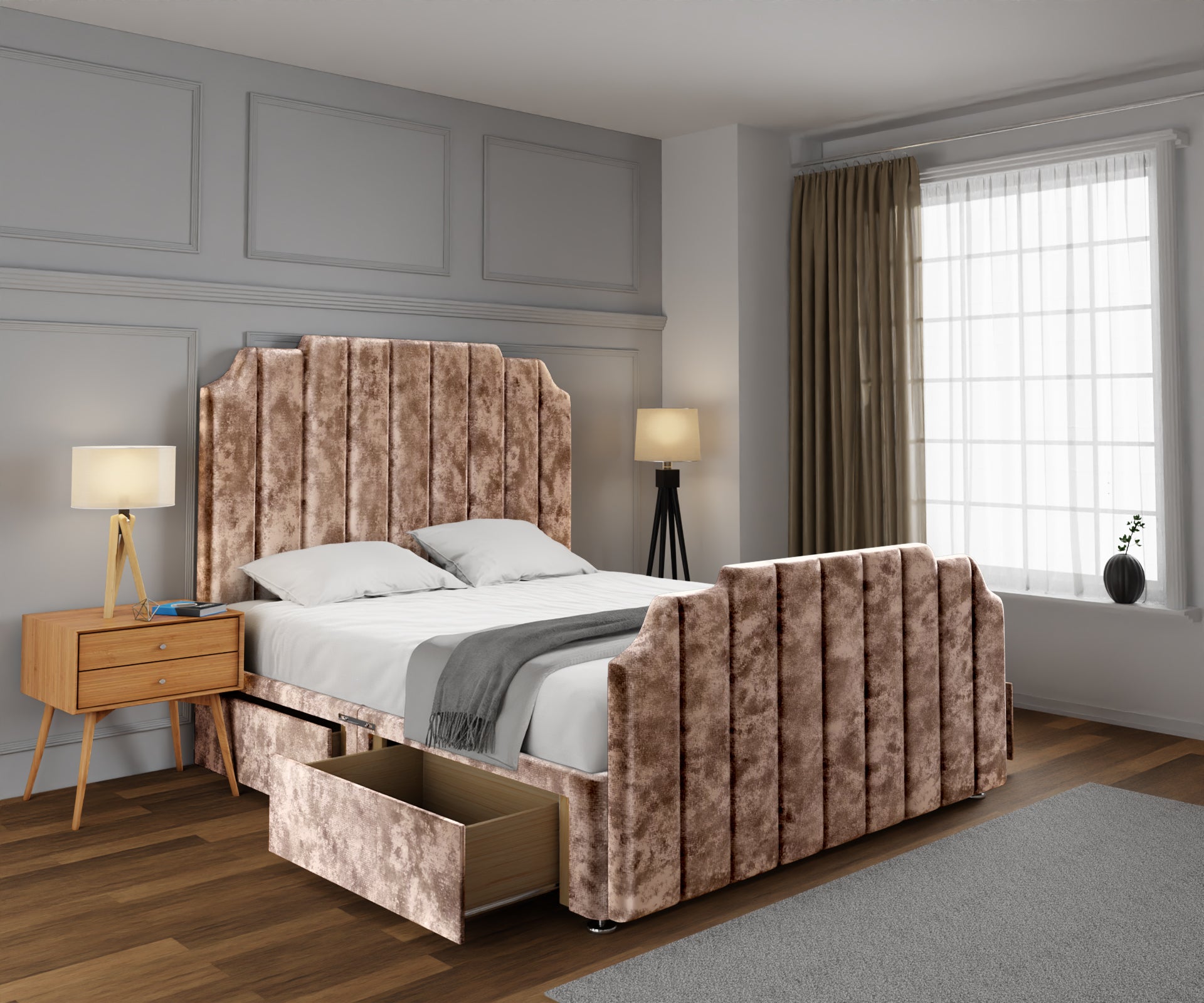 Hampton Divan Bed Set With Footboard