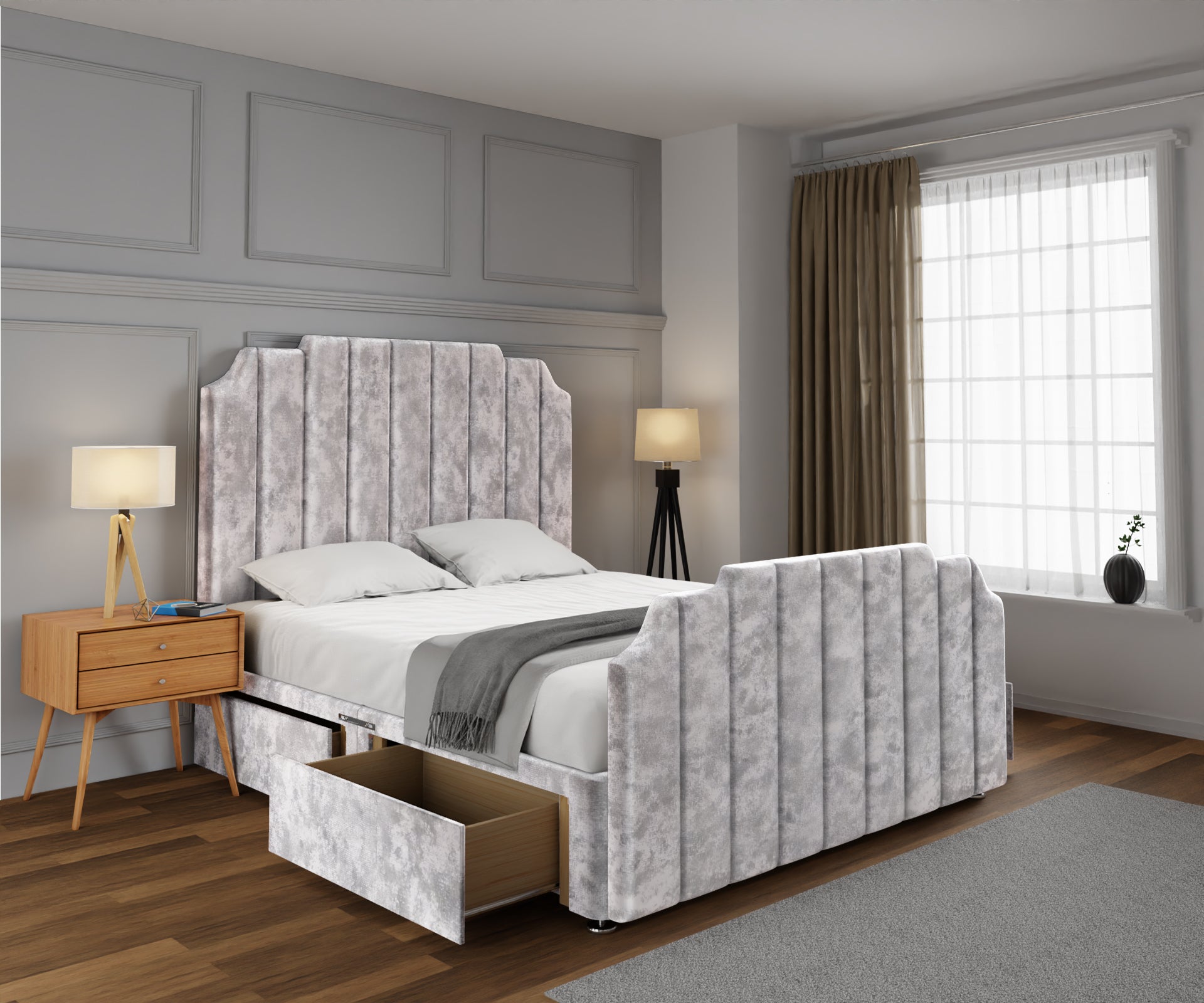 Hampton Divan Bed Set With Footboard