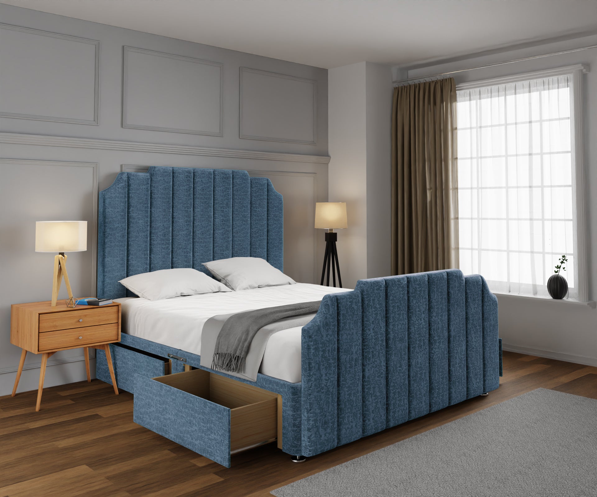 Hampton Divan Bed Set With Footboard