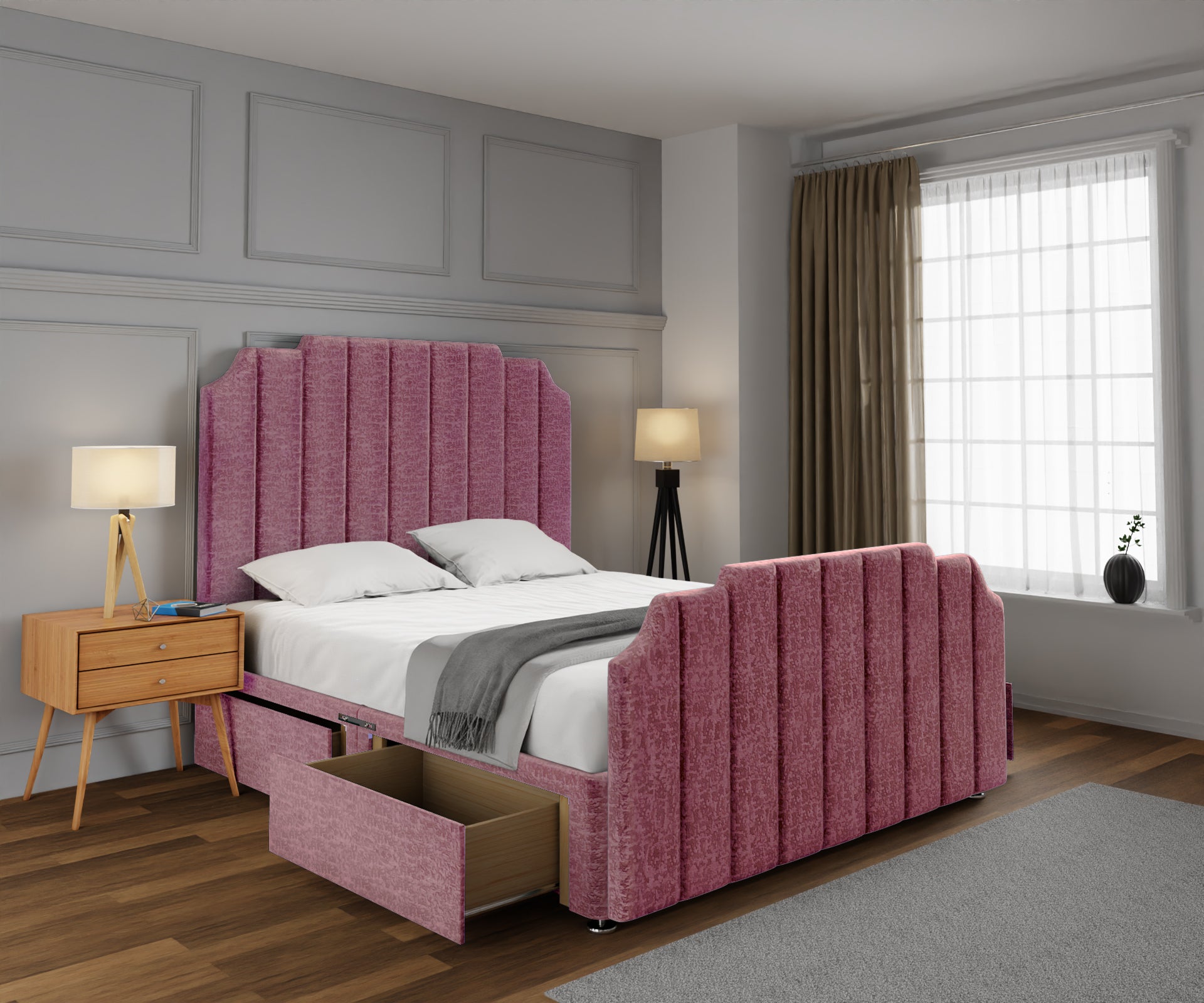 Hampton Divan Bed Set With Footboard