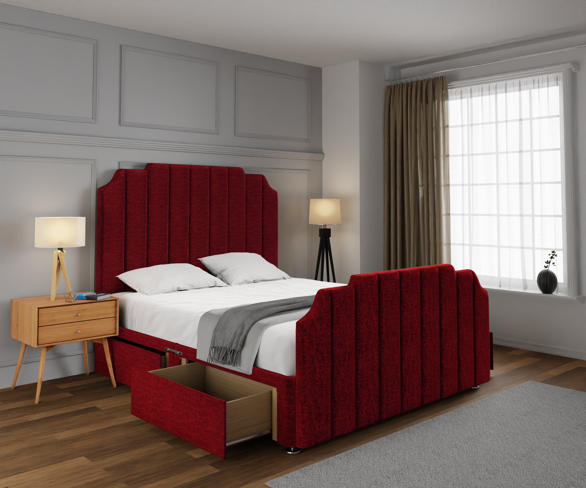 Hampton Divan Bed Set With Footboard