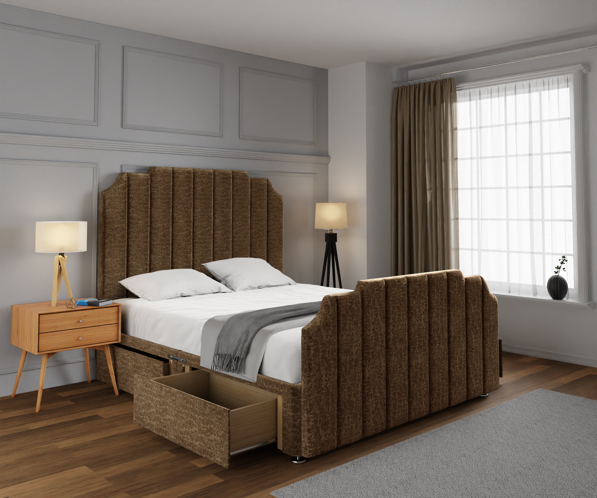 Hampton Divan Bed Set With Footboard