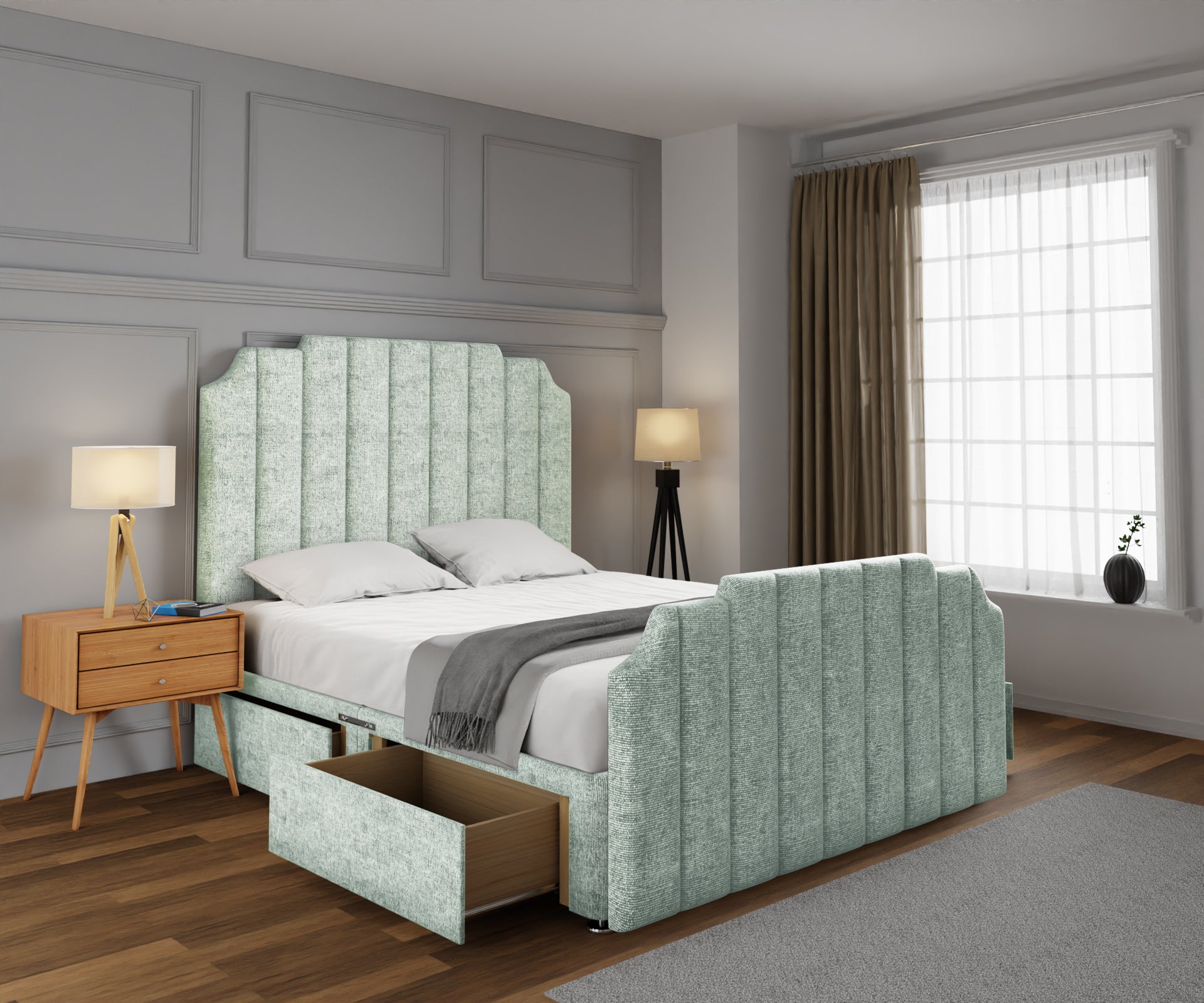 Hampton Divan Bed Set With Footboard