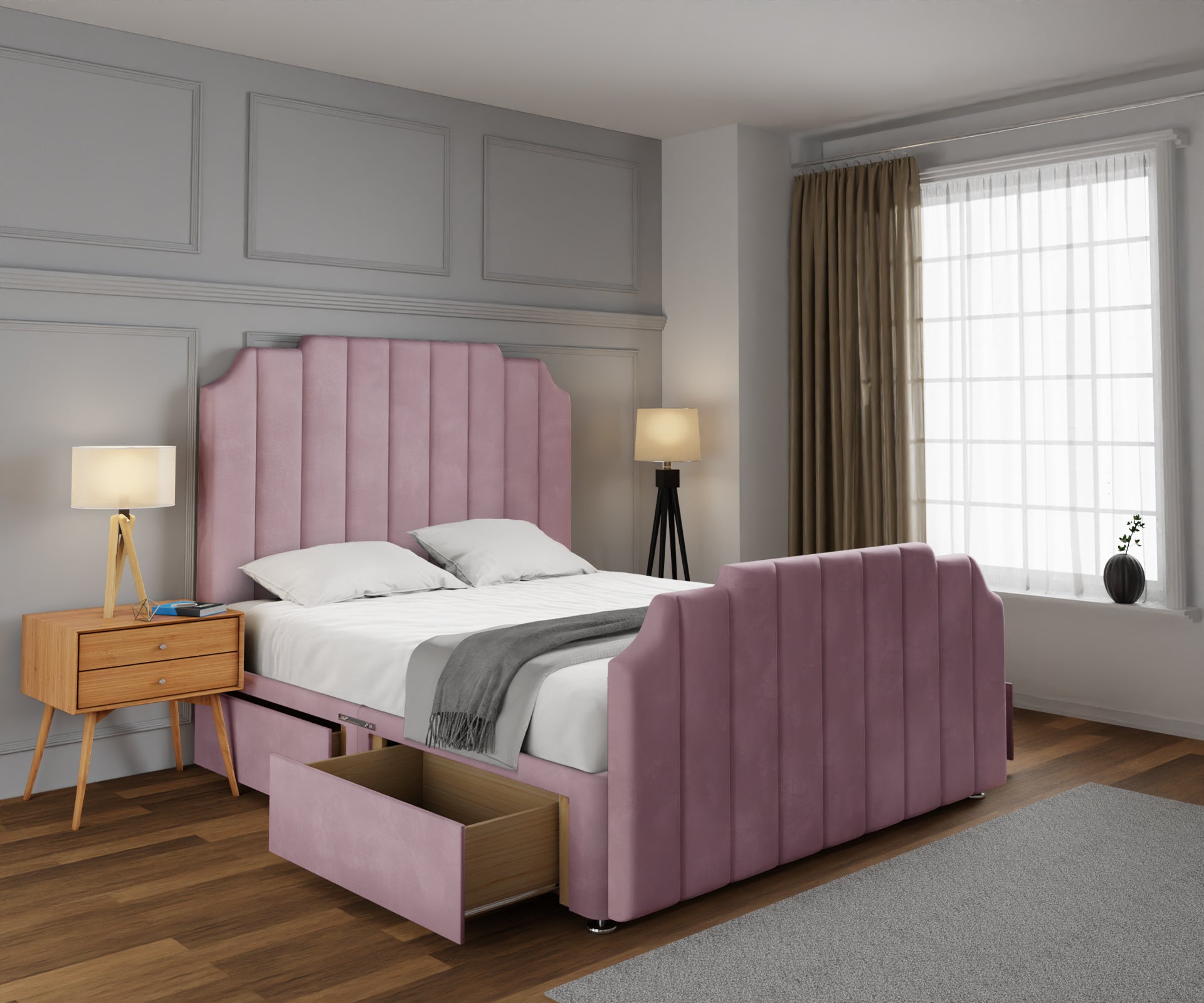 Hampton Divan Bed Set With Footboard