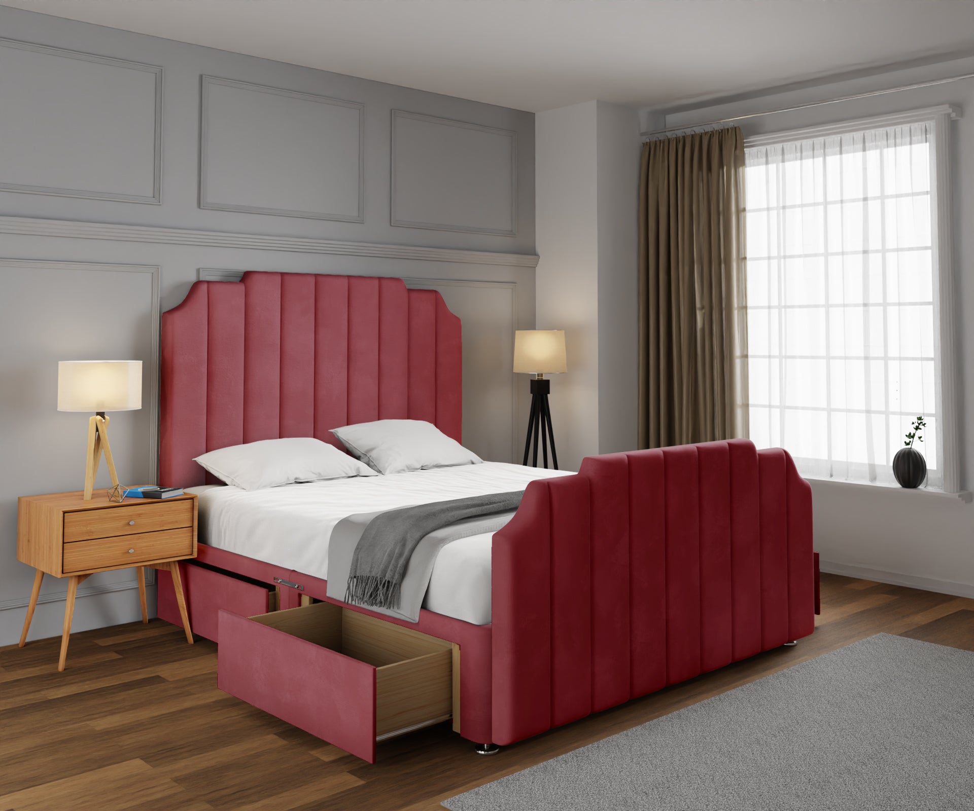 Hampton Divan Bed Set With Footboard