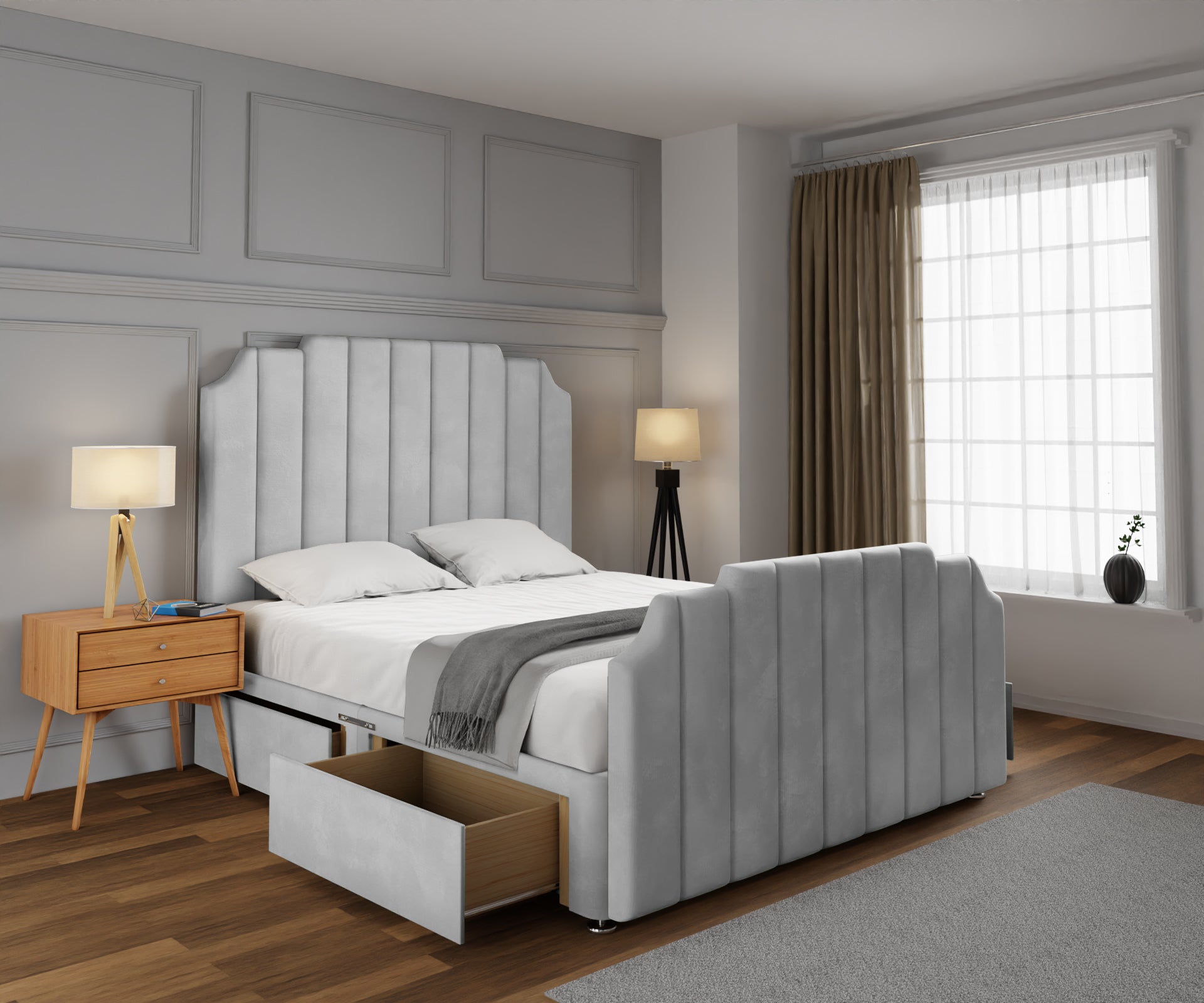 Hampton Divan Bed Set With Footboard