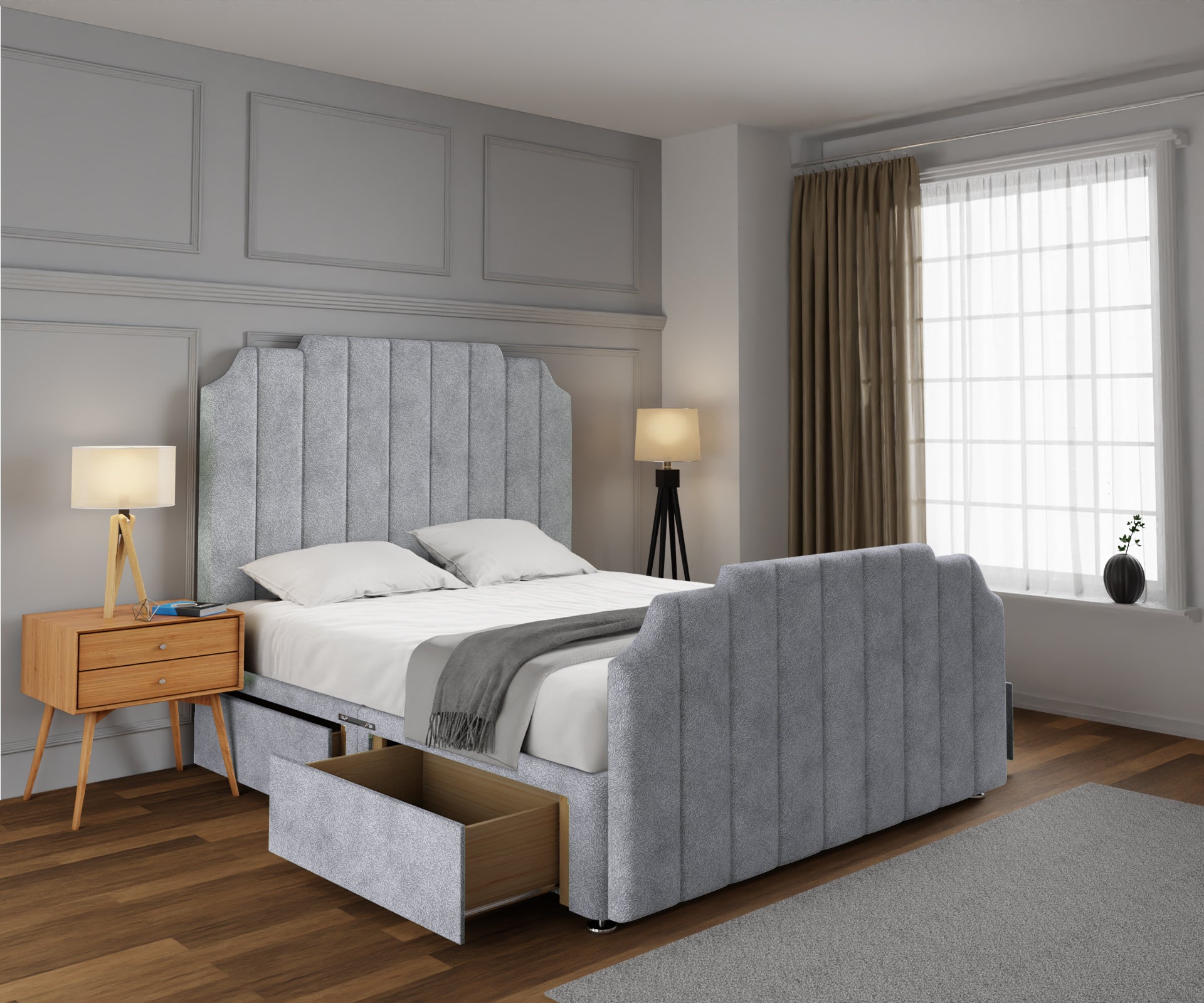 Hampton Divan Bed Set With Footboard